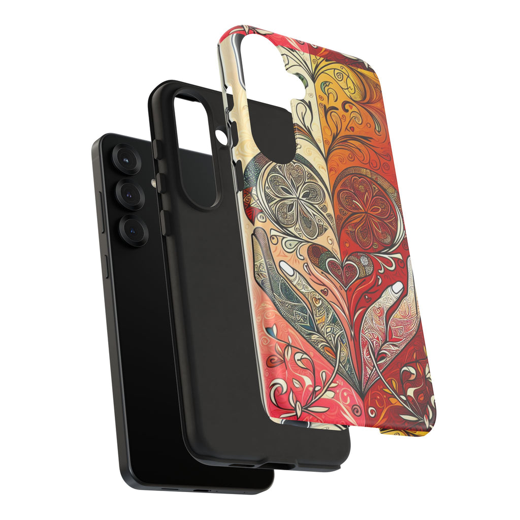 Colorful Artistic Phone Case for Tough Love, Gifts for Art Lovers, Unique Smartphone Accessories, Valentine's Day Gift