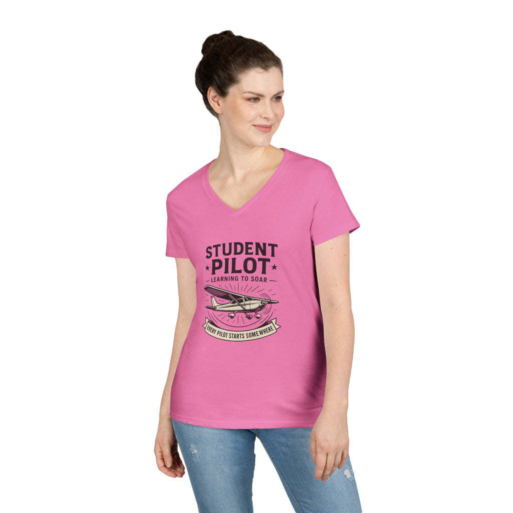 Student Pilot V-Neck T-Shirt, Gift for Aspiring Pilots, Aviation Enthusiast Tee, Airplane Lover Apparel, Flying School Shirt, Pilot [...]