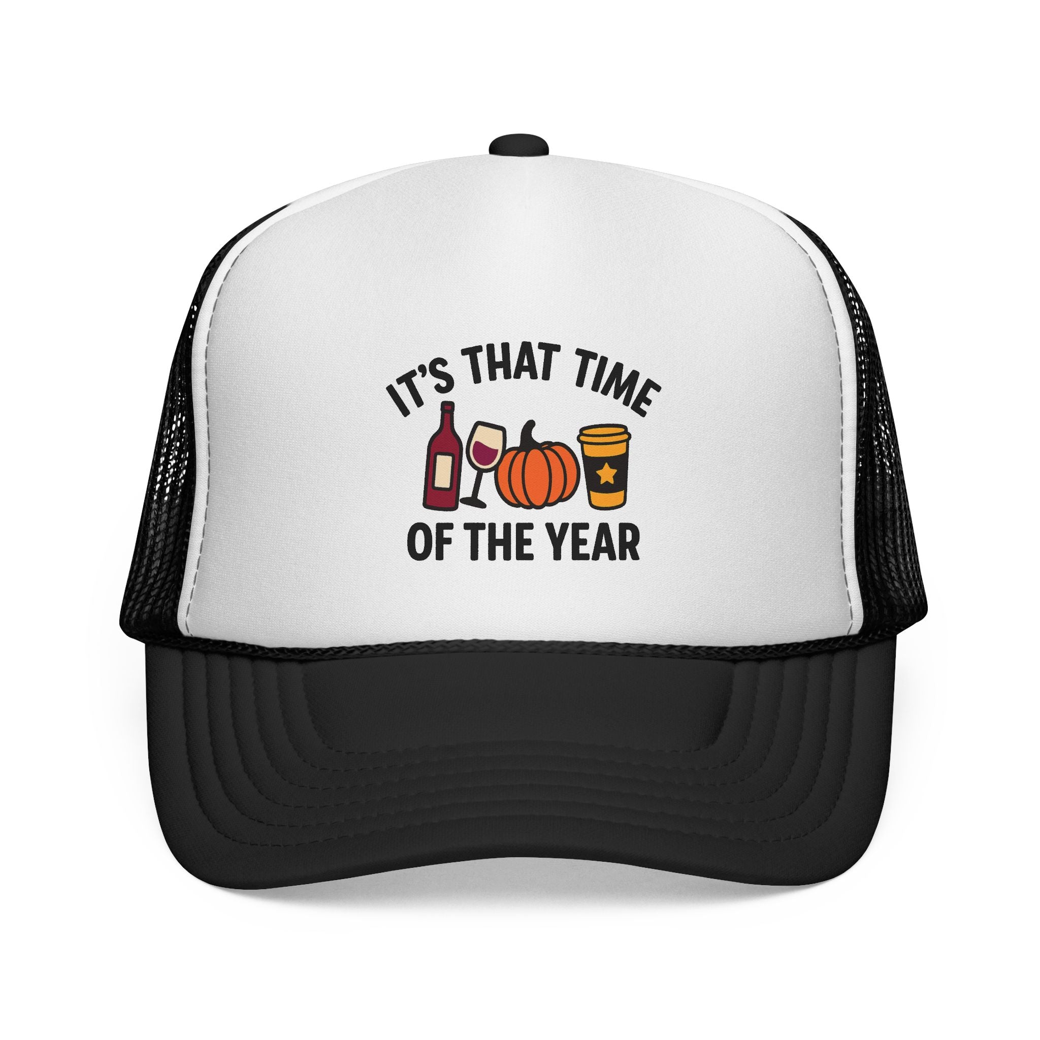 Seasonal Trucker Cap, Fall Vibes Hat, Autumn Accessories, Funny Caps for Parties, Harvest Celebration Gear