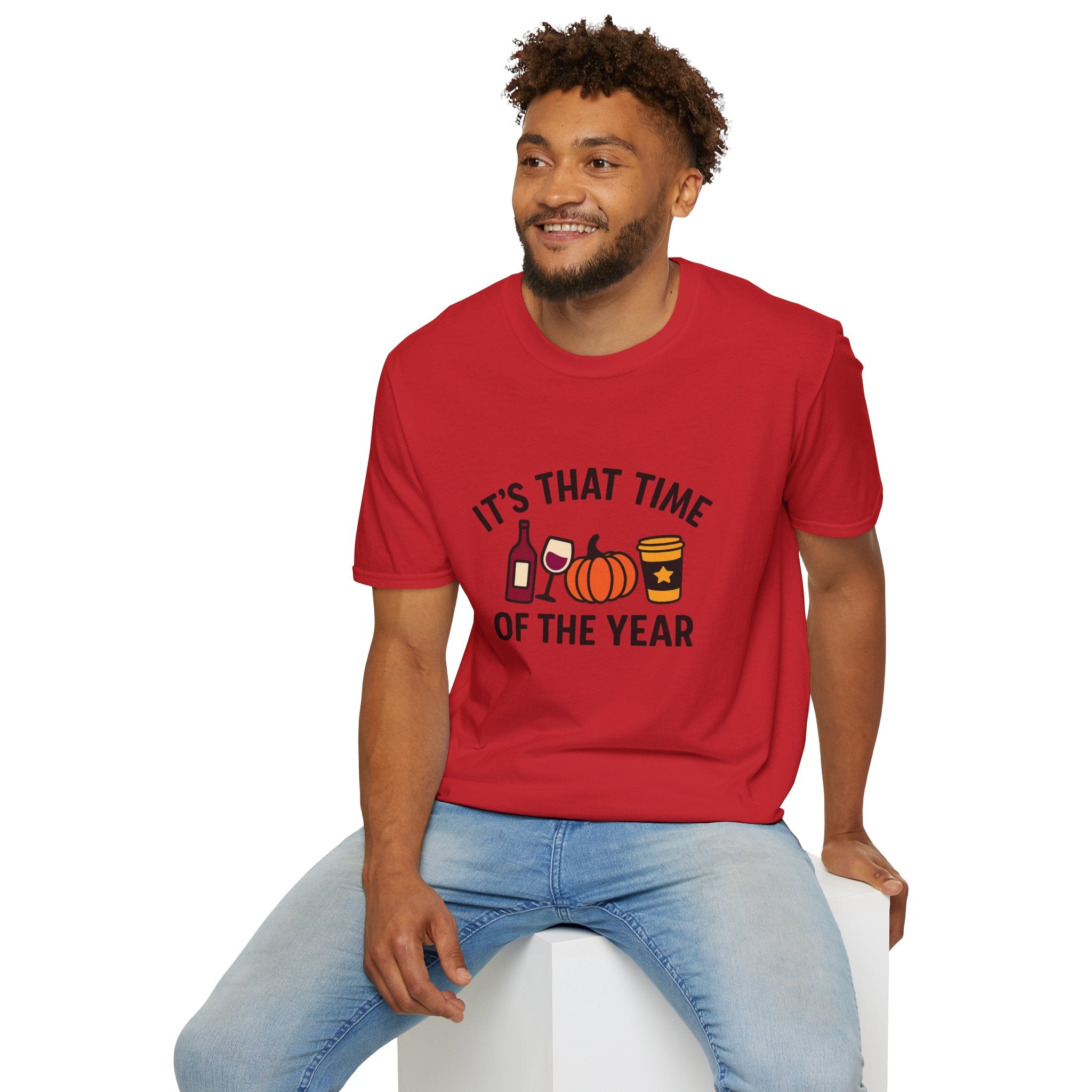 Copy of Fall Vibes Unisex T-Shirt, Cozy Autumn Tee, Halloween Shirt, Seasonal Gift, Wine Pumpkin Design