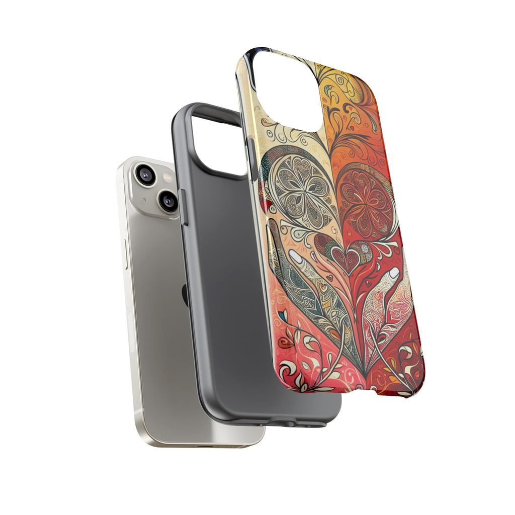 Colorful Artistic Phone Case for Tough Love, Gifts for Art Lovers, Unique Smartphone Accessories, Valentine's Day Gift