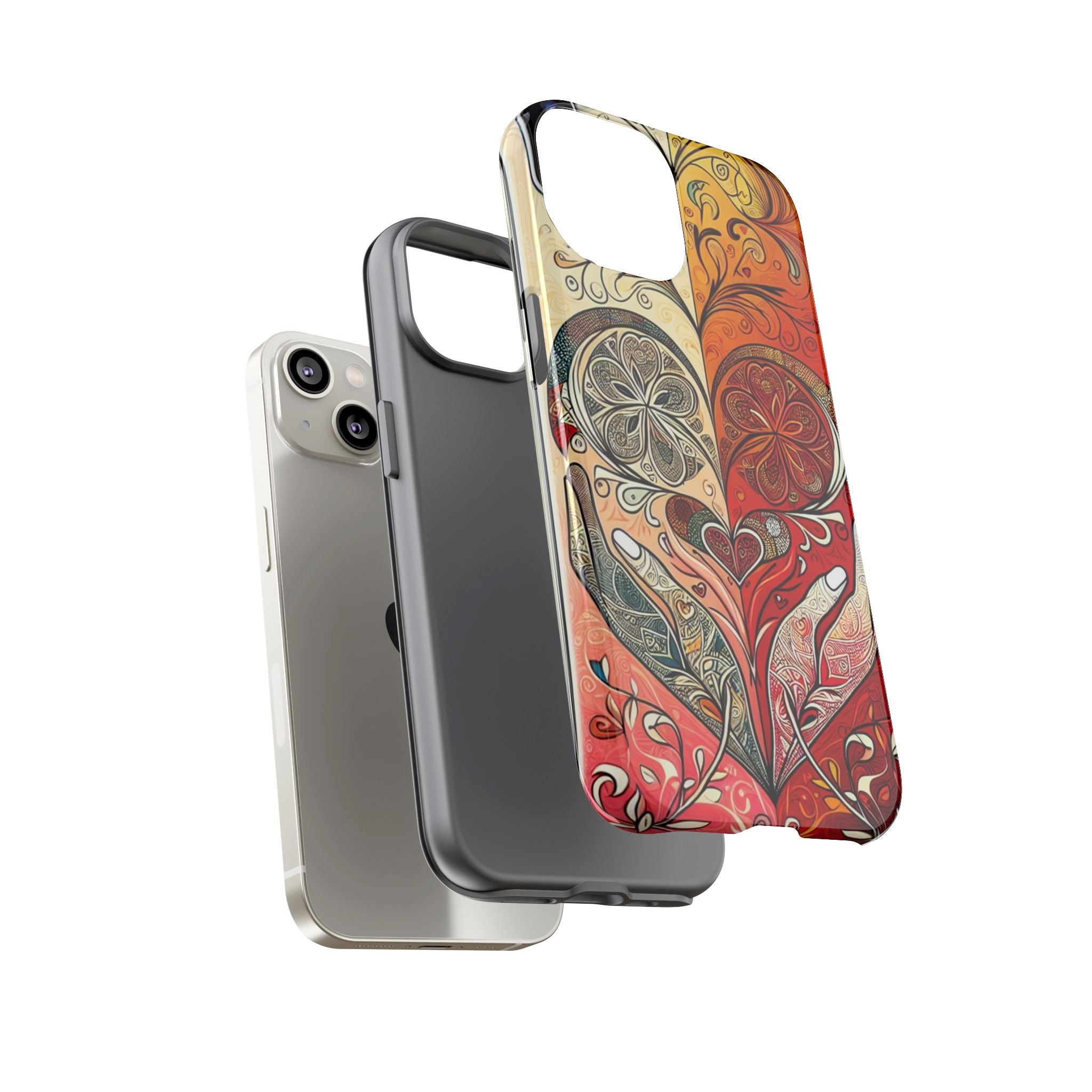 Colorful Artistic Phone Case for Tough Love, Gifts for Art Lovers, Unique Smartphone Accessories, Valentine's Day Gift