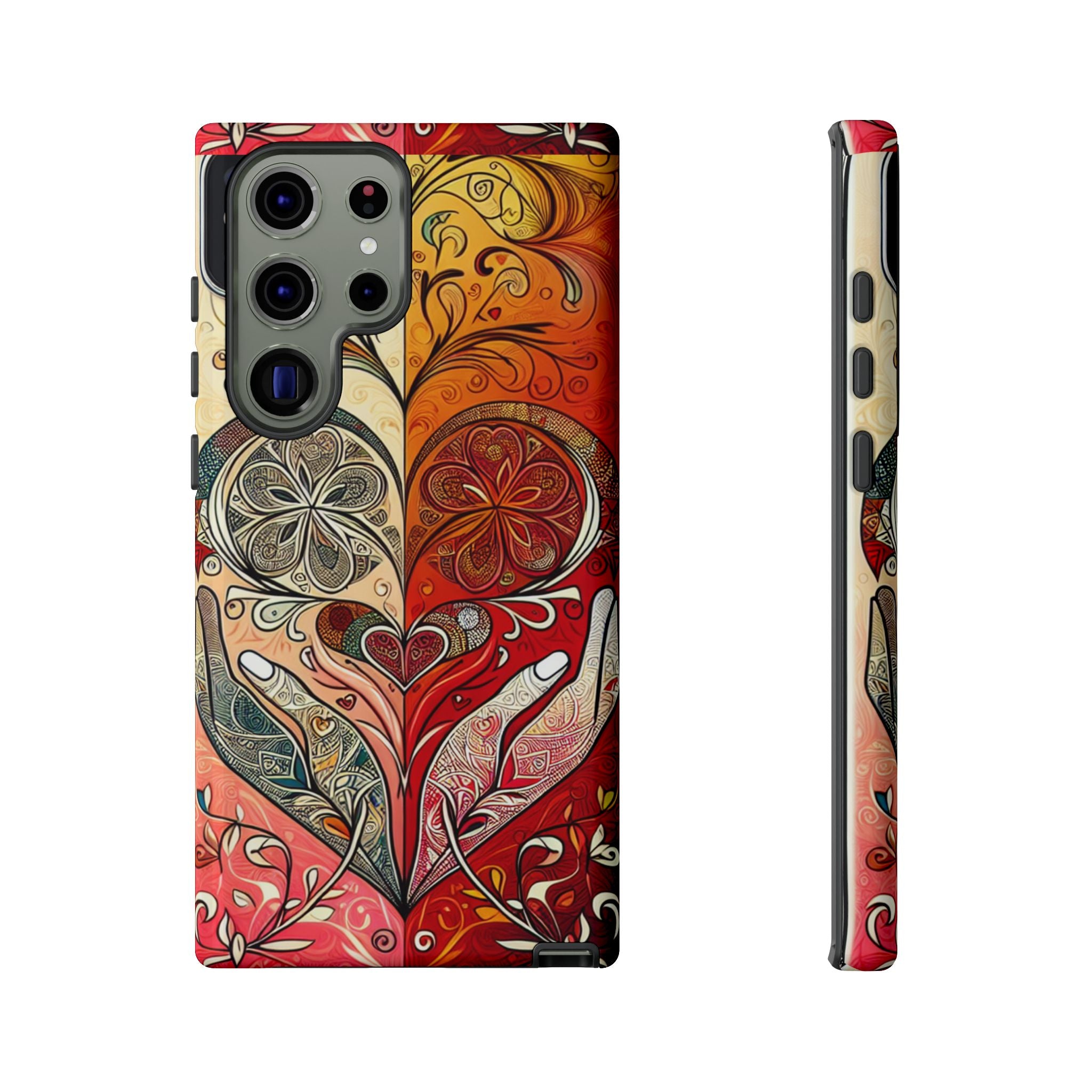 Colorful Artistic Phone Case for Tough Love, Gifts for Art Lovers, Unique Smartphone Accessories, Valentine's Day Gift