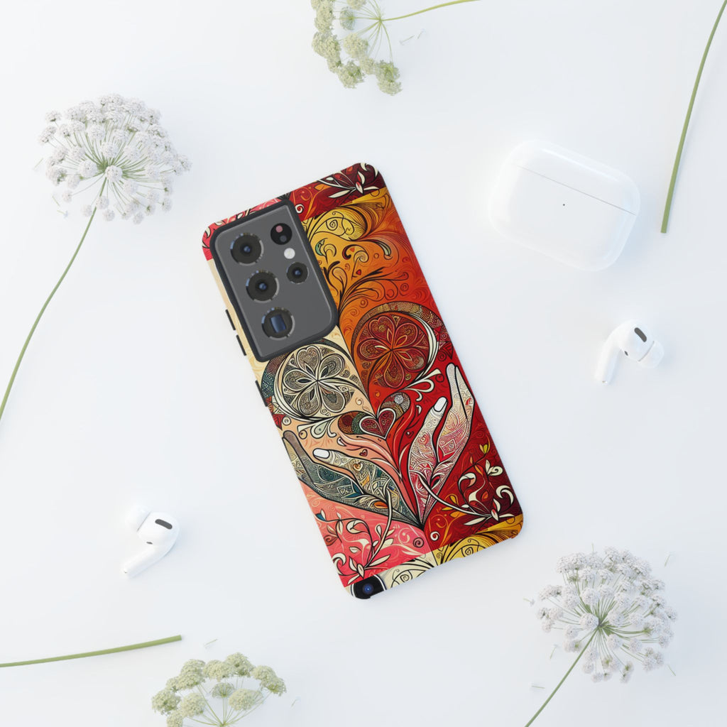 Colorful Artistic Phone Case for Tough Love, Gifts for Art Lovers, Unique Smartphone Accessories, Valentine's Day Gift