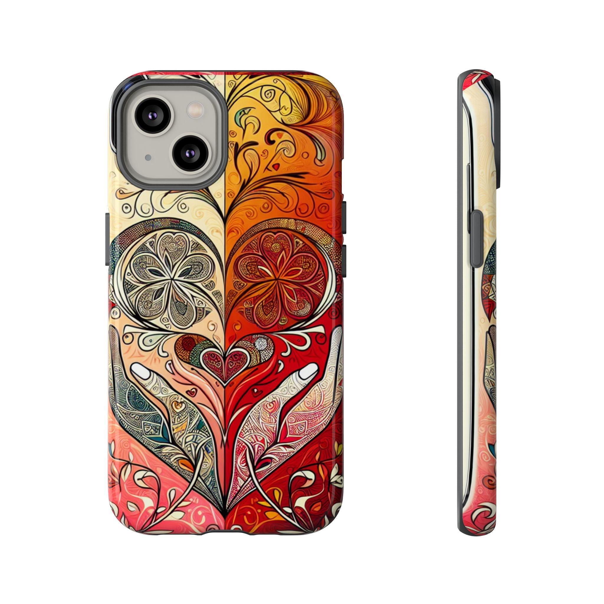 Colorful Artistic Phone Case for Tough Love, Gifts for Art Lovers, Unique Smartphone Accessories, Valentine's Day Gift