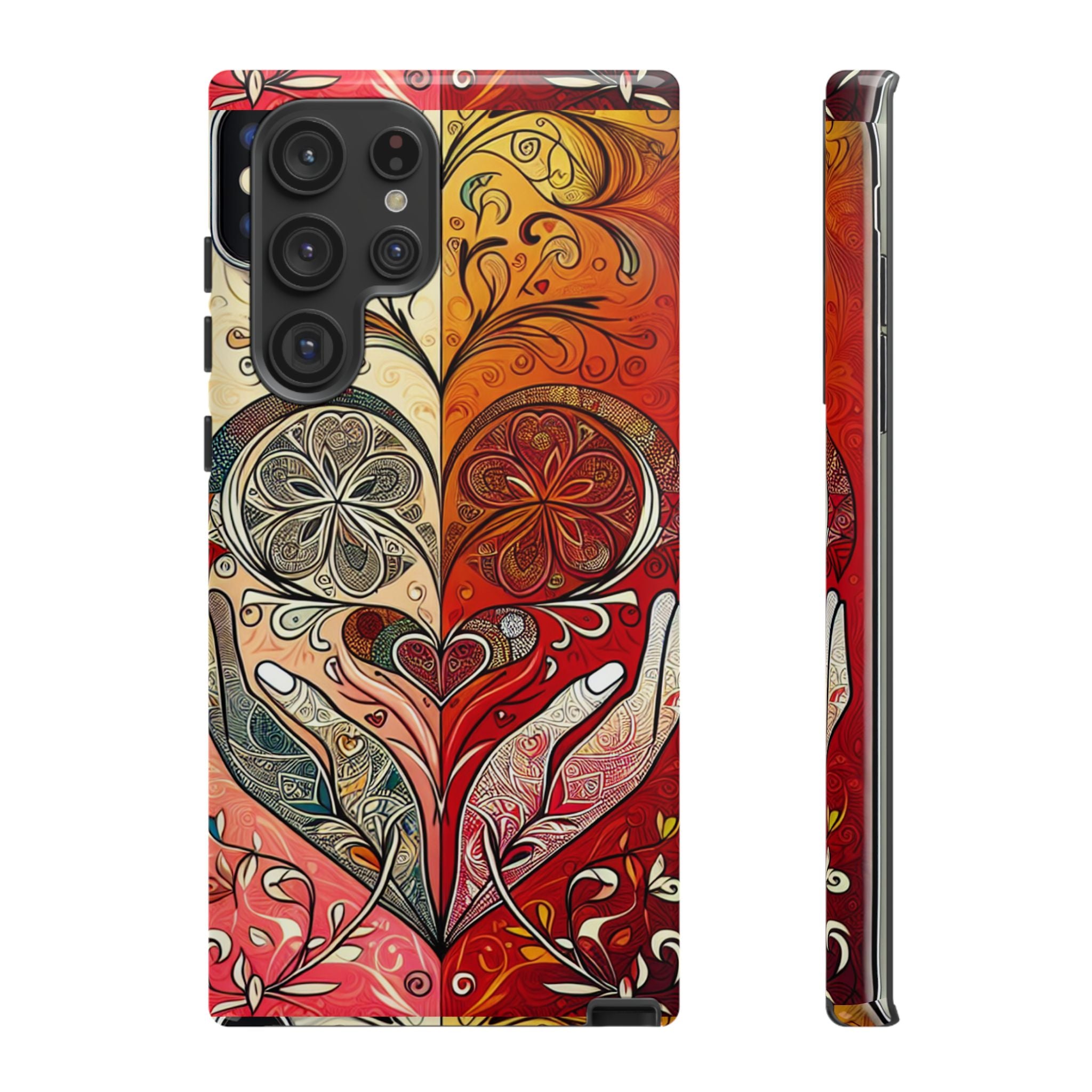 Colorful Artistic Phone Case for Tough Love, Gifts for Art Lovers, Unique Smartphone Accessories, Valentine's Day Gift