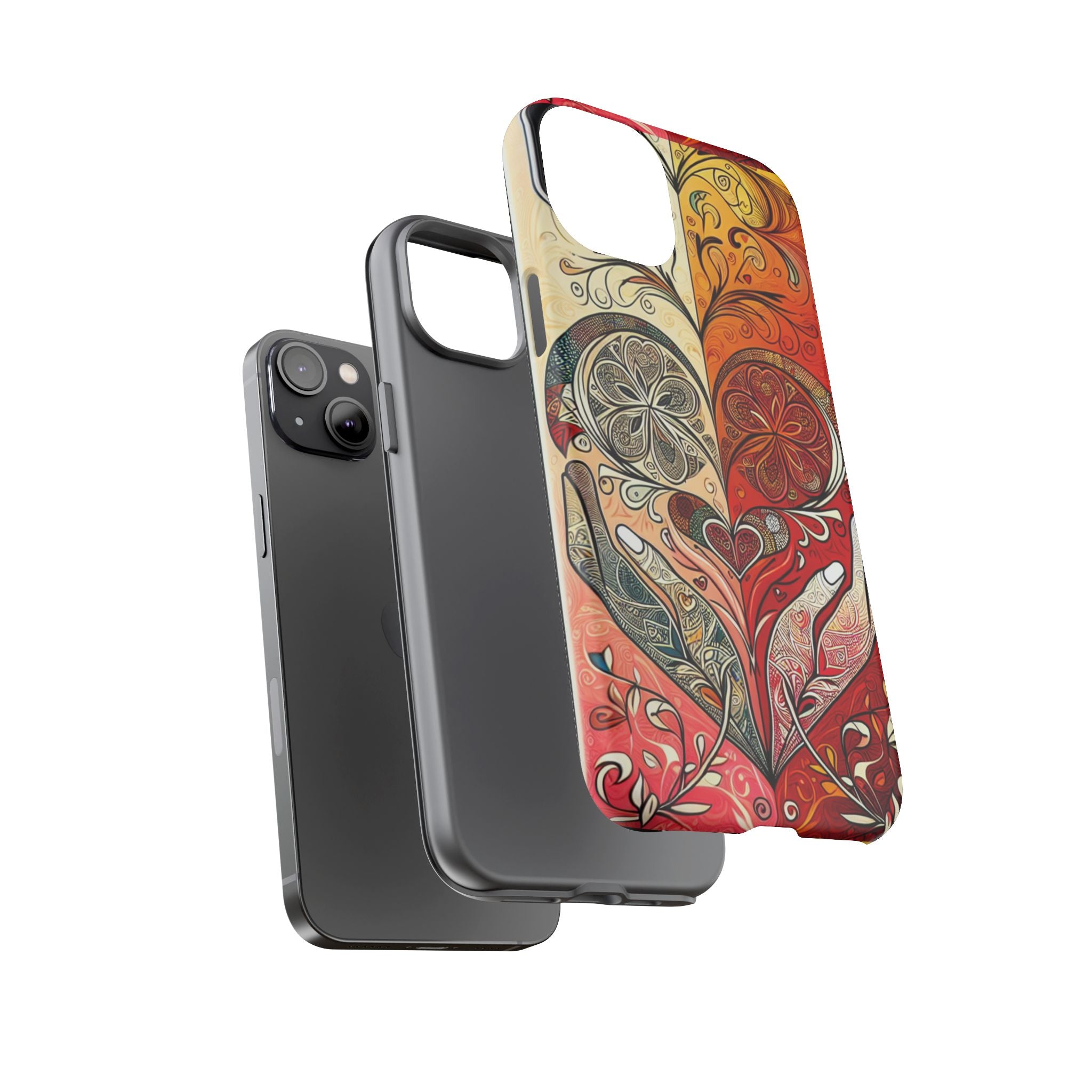 Colorful Artistic Phone Case for Tough Love, Gifts for Art Lovers, Unique Smartphone Accessories, Valentine's Day Gift