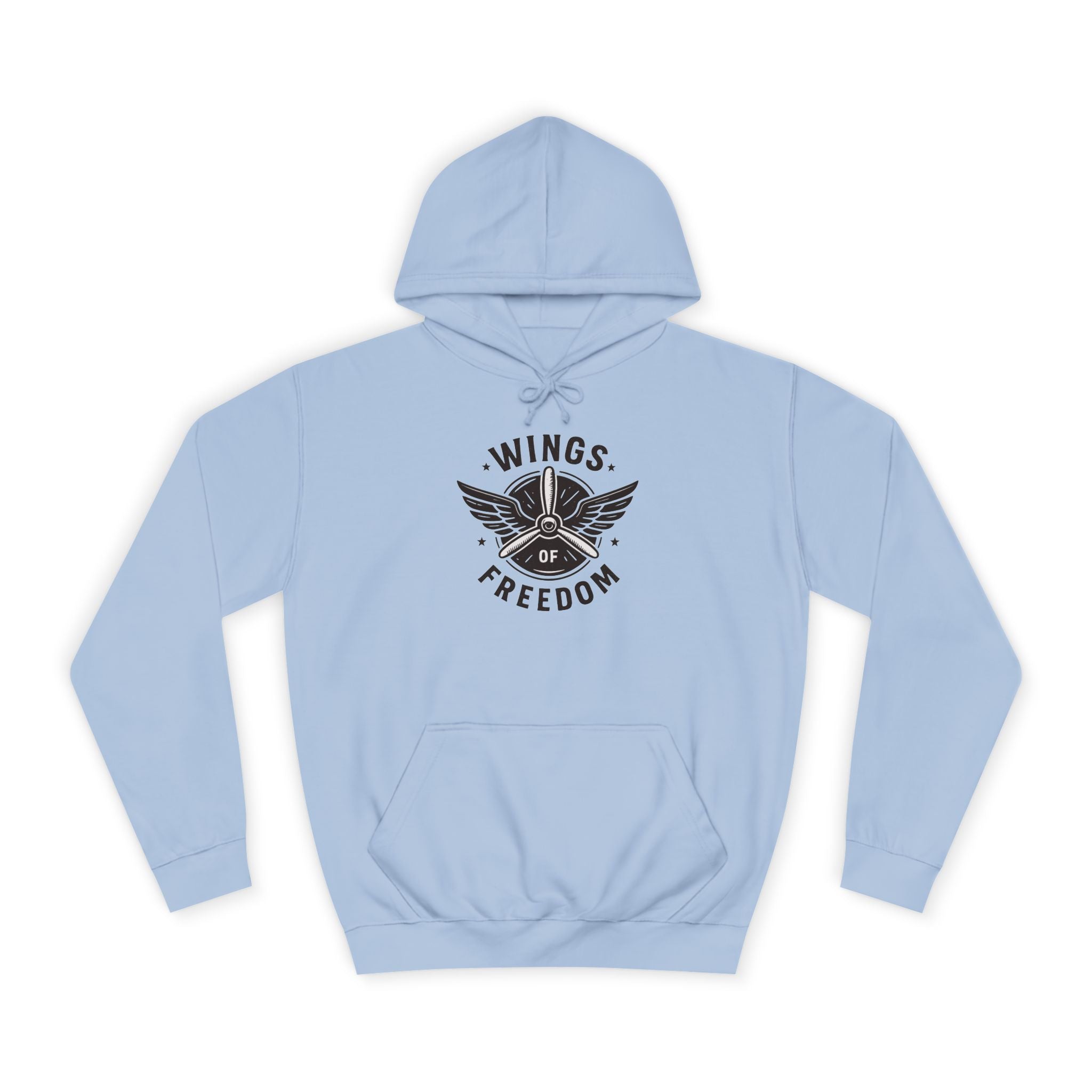 Wings of Freedom Unisex College Hoodie, Cozy Hoodie, College Apparel, Gift for Students, Casual Wear