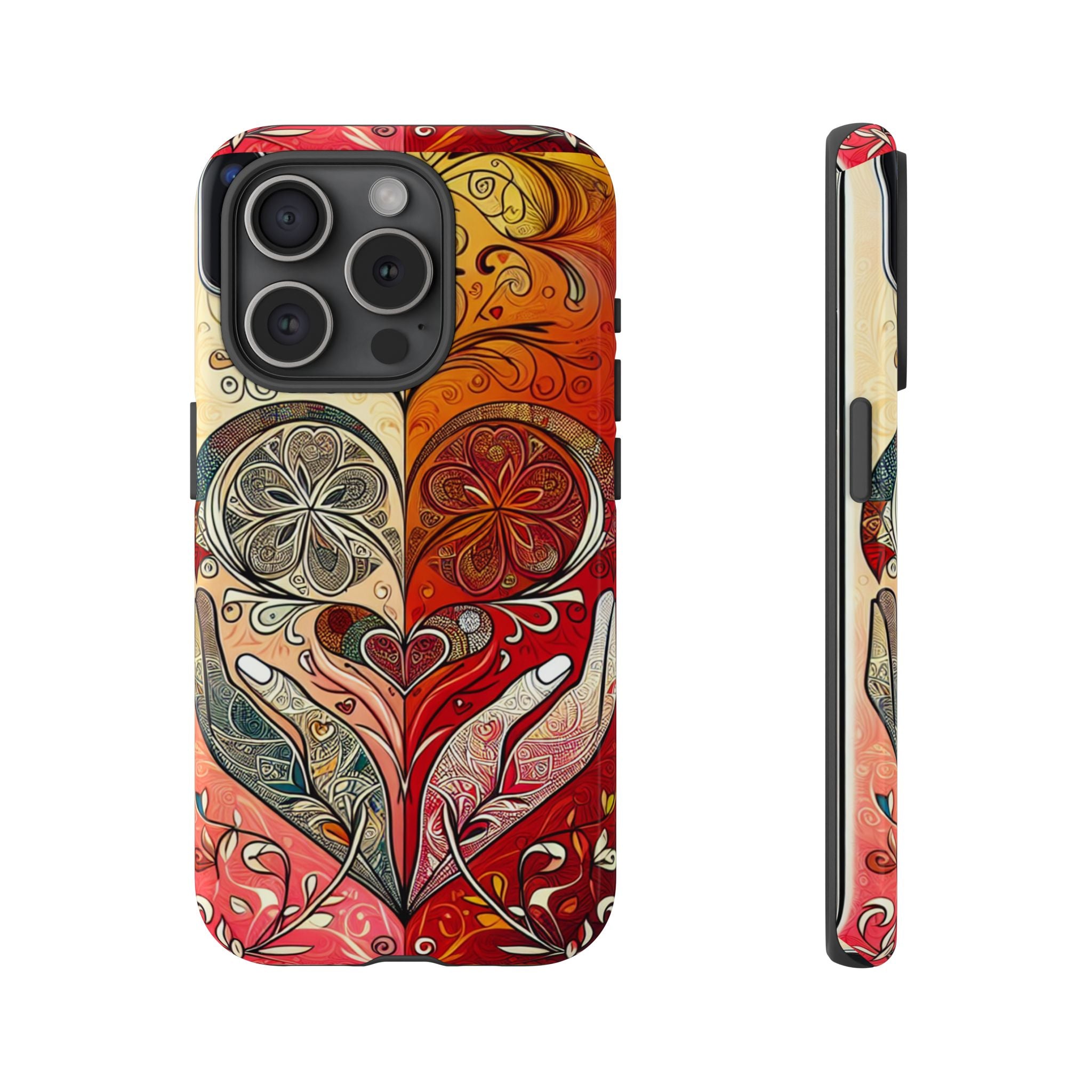 Colorful Artistic Phone Case for Tough Love, Gifts for Art Lovers, Unique Smartphone Accessories, Valentine's Day Gift