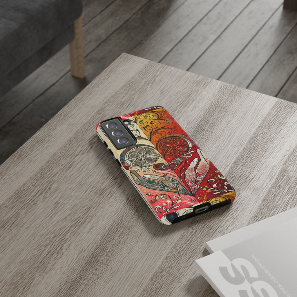 Colorful Artistic Phone Case for Tough Love, Gifts for Art Lovers, Unique Smartphone Accessories, Valentine's Day Gift