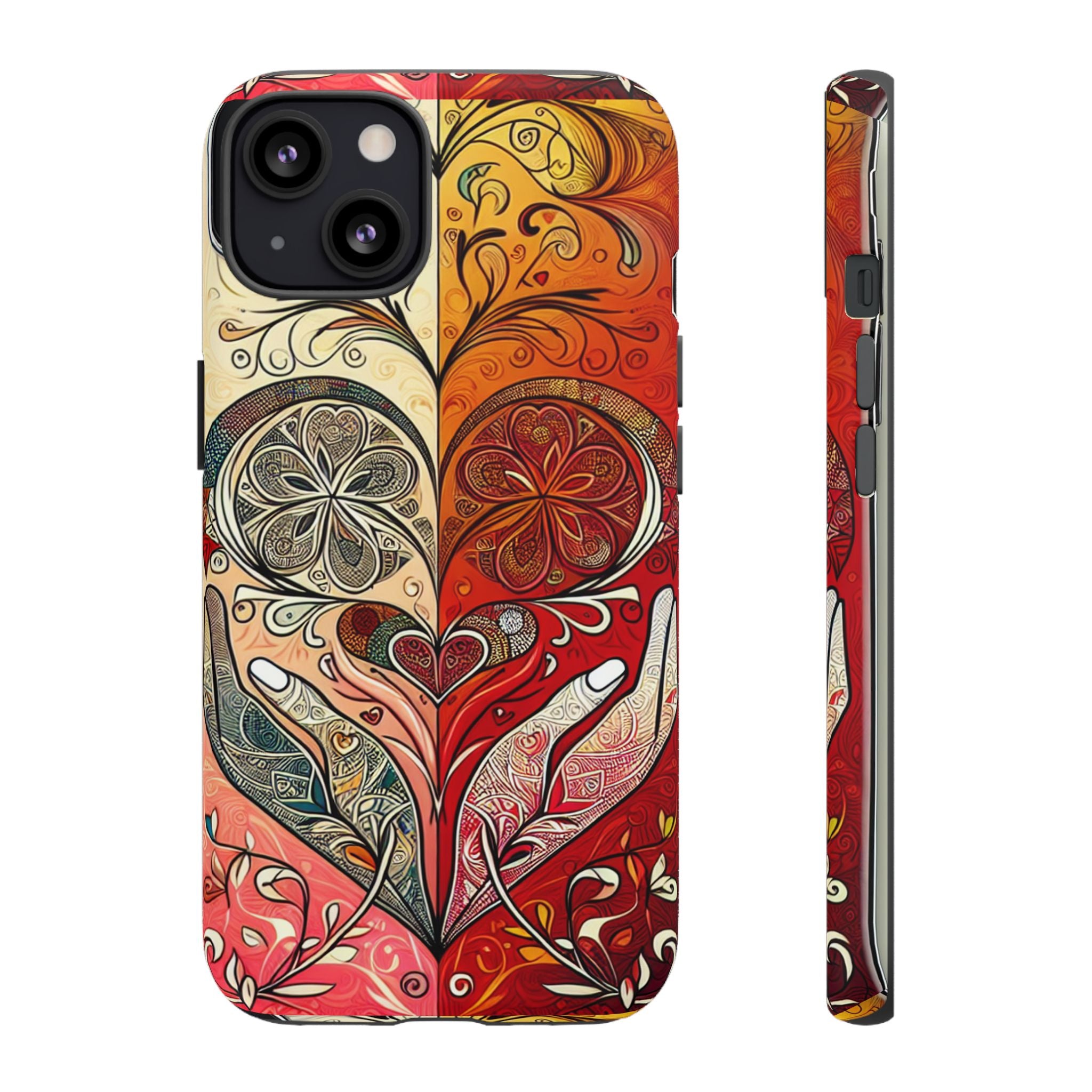 Colorful Artistic Phone Case for Tough Love, Gifts for Art Lovers, Unique Smartphone Accessories, Valentine's Day Gift