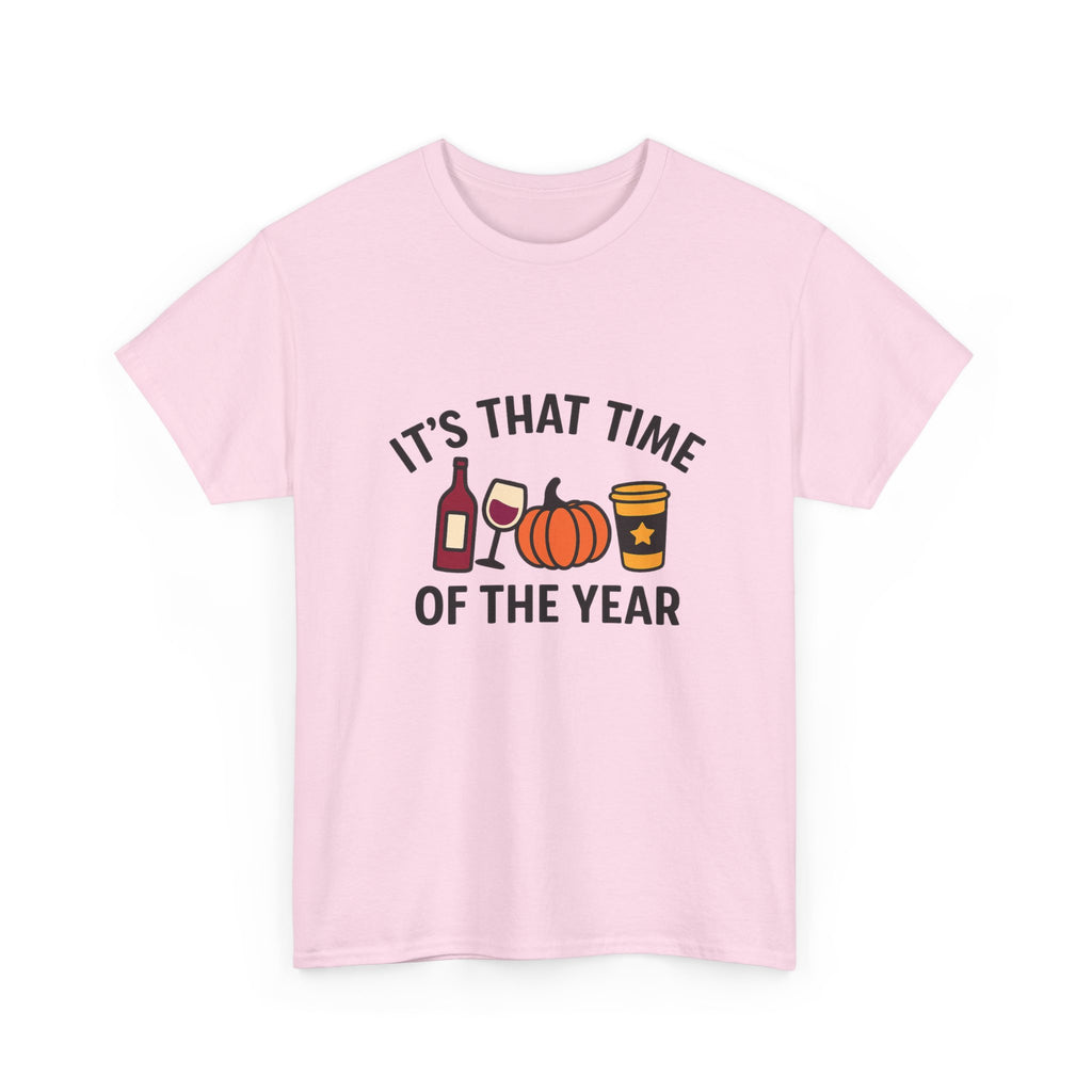 Autumn Vibes Unisex Heavy Cotton Tee - Perfect for Fall Celebrations, Thanksgiving Gatherings, Cozy Nights, Halloween Fun, and Wine Lovers!