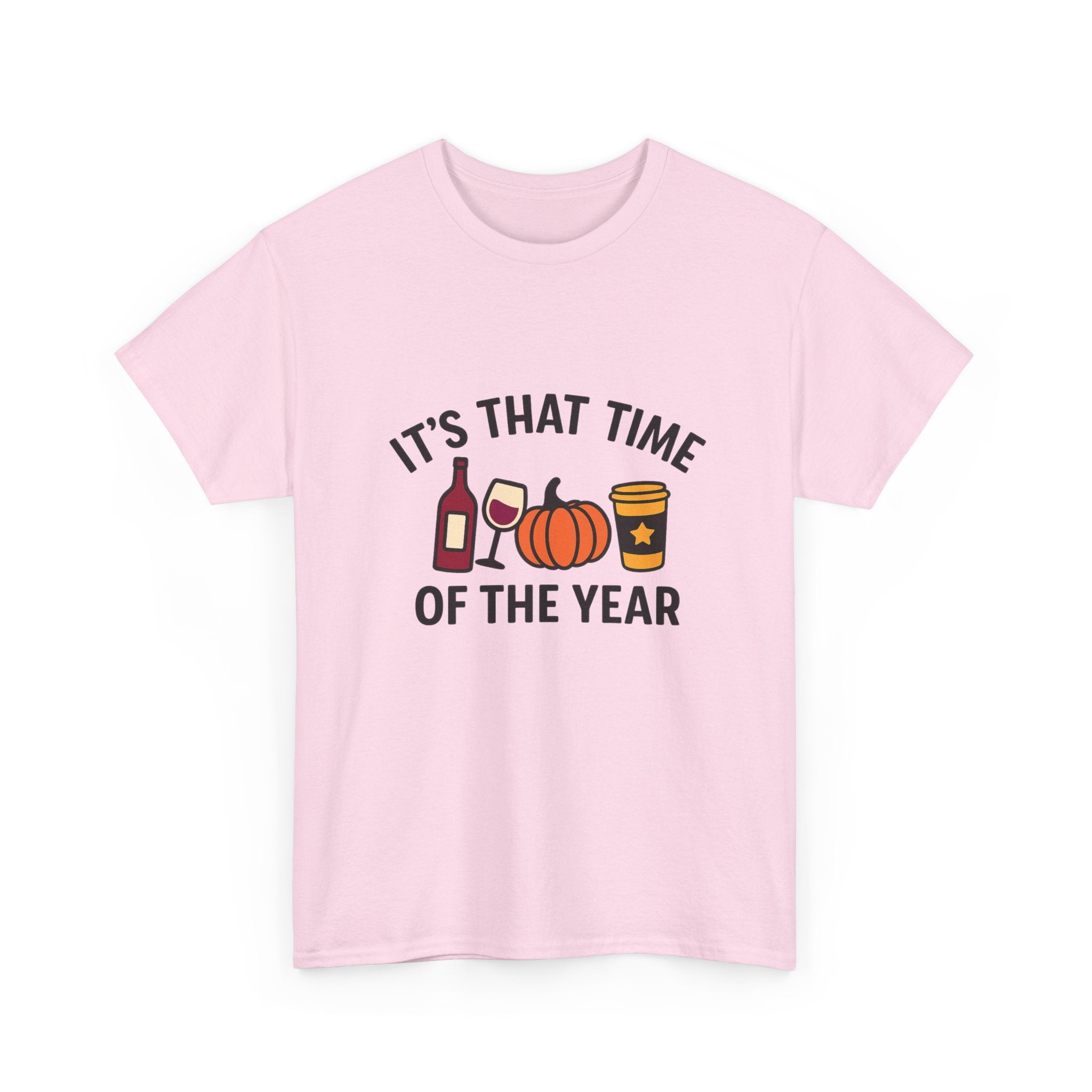 Autumn Vibes Unisex Heavy Cotton Tee - Perfect for Fall Celebrations, Thanksgiving Gatherings, Cozy Nights, Halloween Fun, and Wine Lovers!