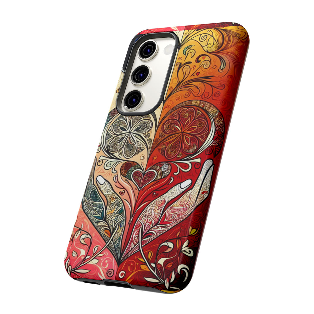 Colorful Artistic Phone Case for Tough Love, Gifts for Art Lovers, Unique Smartphone Accessories, Valentine's Day Gift