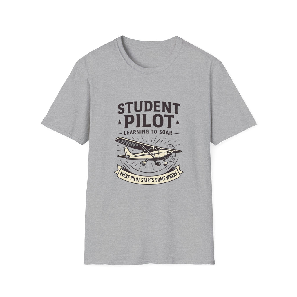 Student Pilot Unisex T-Shirt - Perfect for Aspiring Aviators, Aviation Gifts, Flight School, Casual Wear, Airplane Enthusiasts