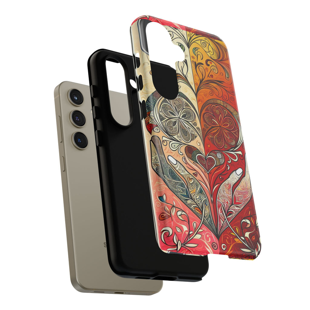 Colorful Artistic Phone Case for Tough Love, Gifts for Art Lovers, Unique Smartphone Accessories, Valentine's Day Gift