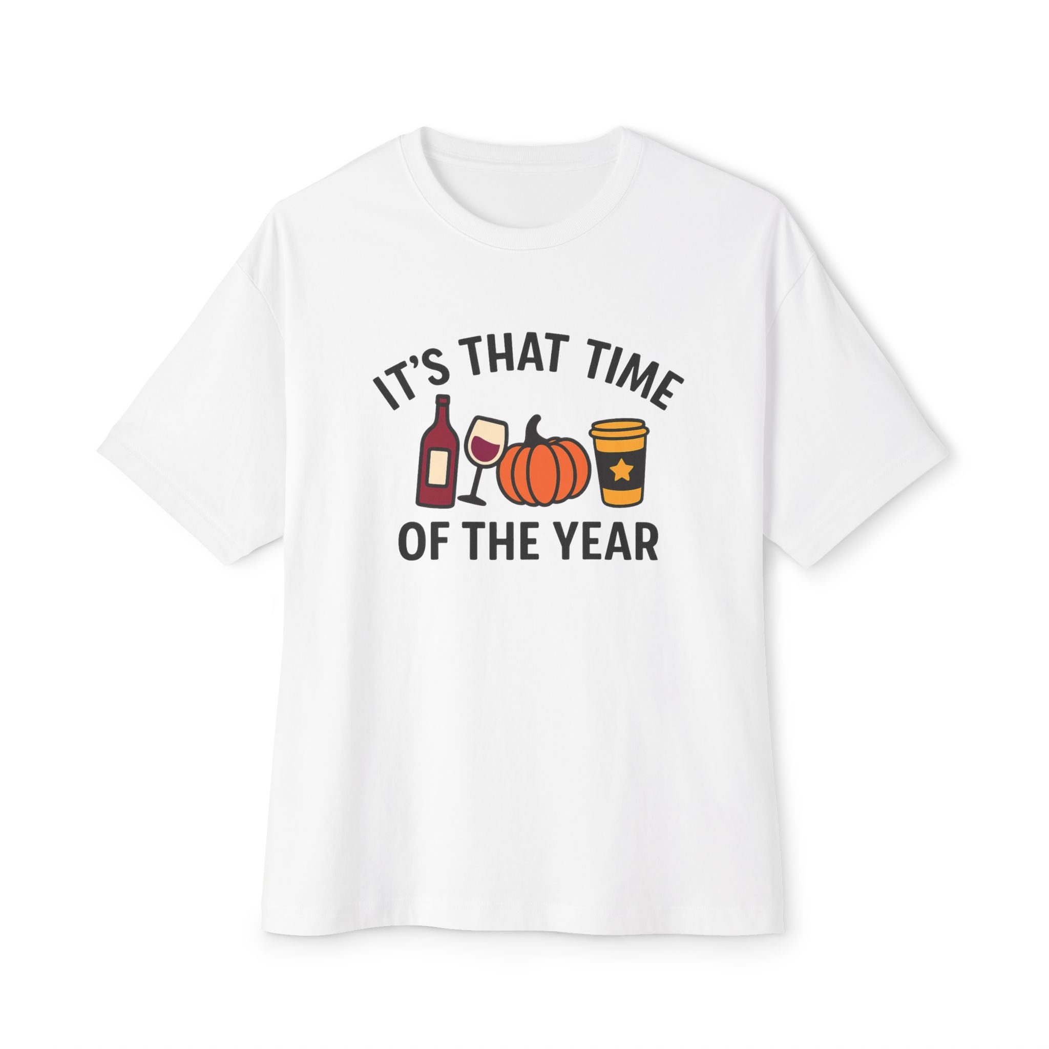 Autumn Vibes Boxy Tee - Perfect for Fall Celebrations, Halloween, Cozy Gatherings, Thanksgiving, and Casual Outings, Wine Lover Gift