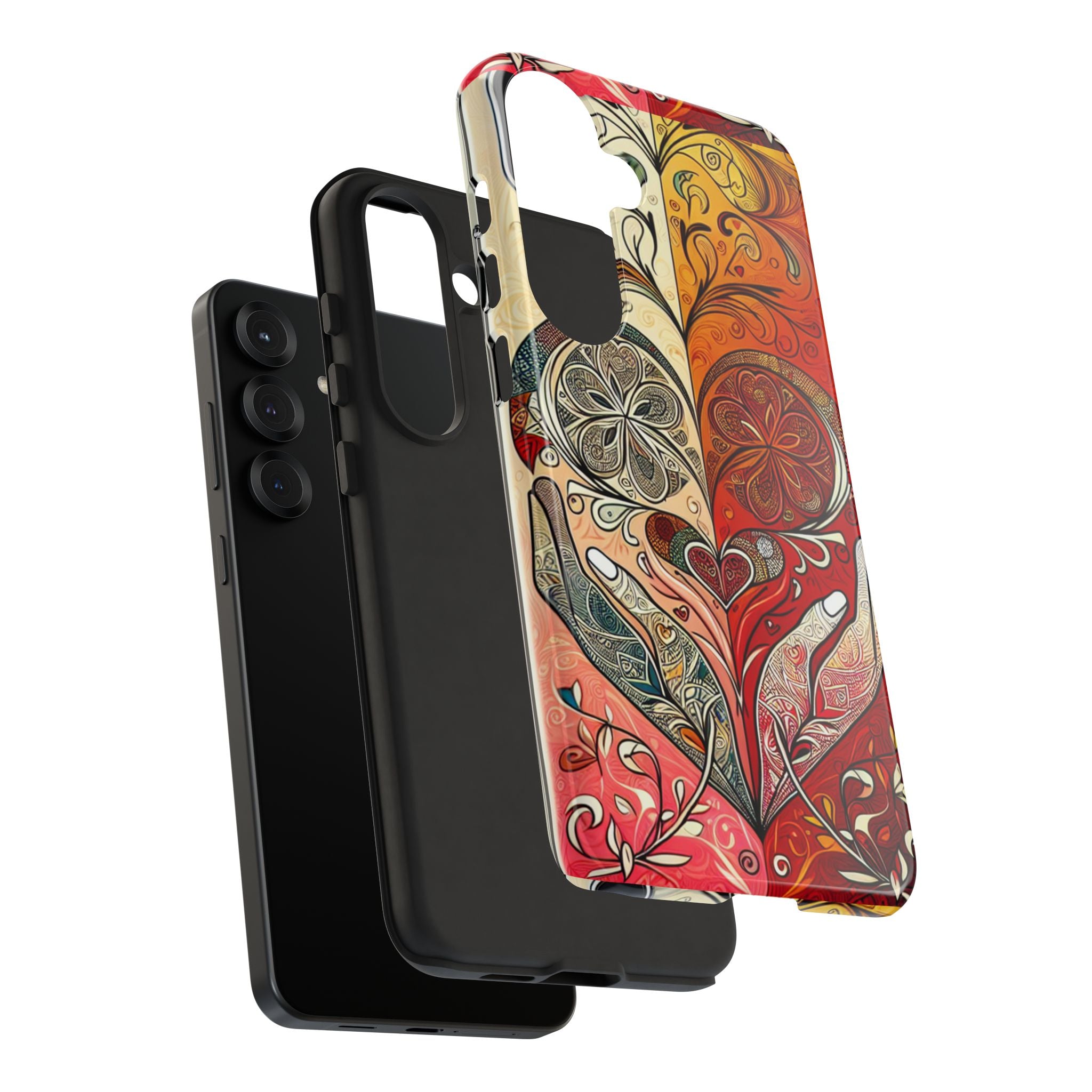 Colorful Artistic Phone Case for Tough Love, Gifts for Art Lovers, Unique Smartphone Accessories, Valentine's Day Gift