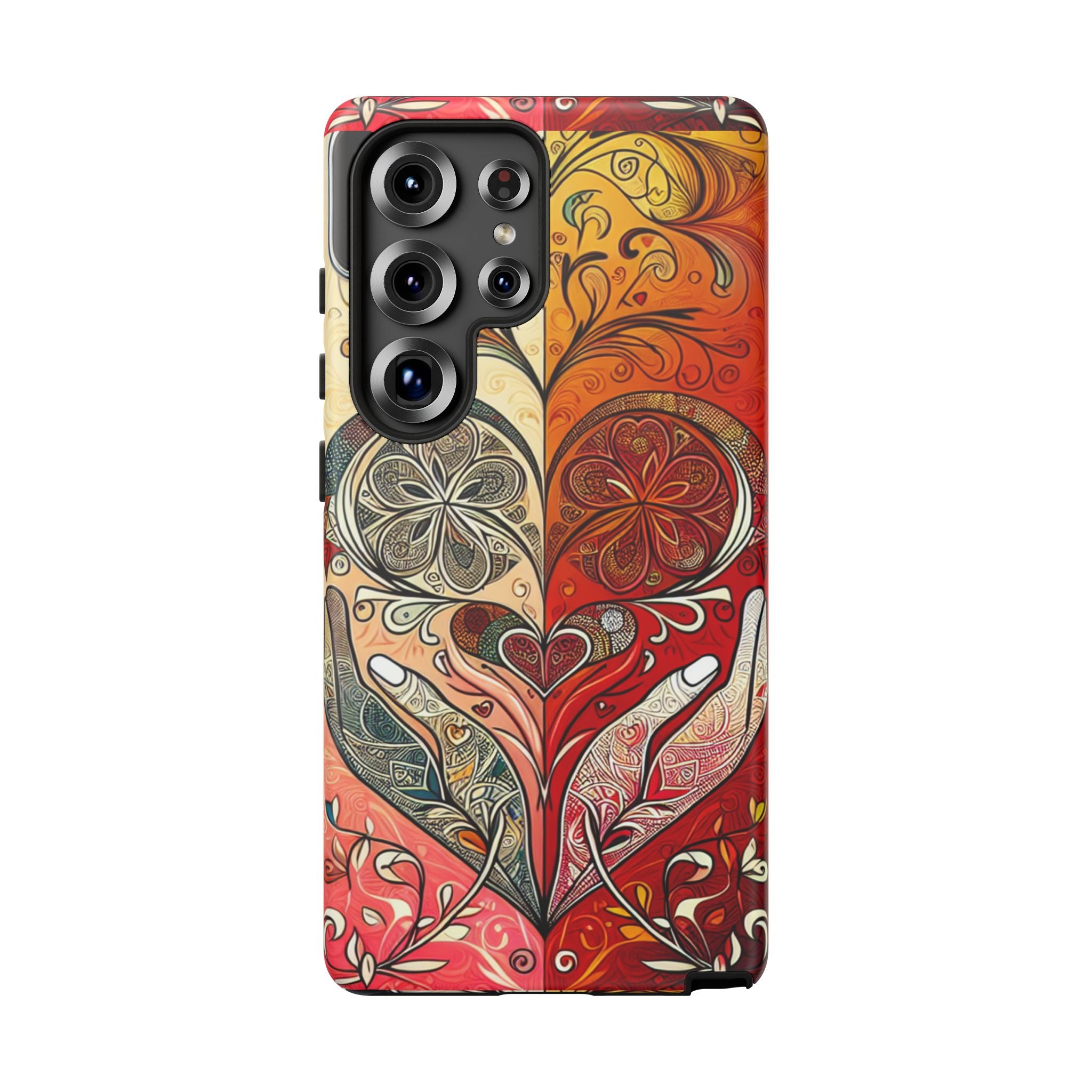 Colorful Artistic Phone Case for Tough Love, Gifts for Art Lovers, Unique Smartphone Accessories, Valentine's Day Gift
