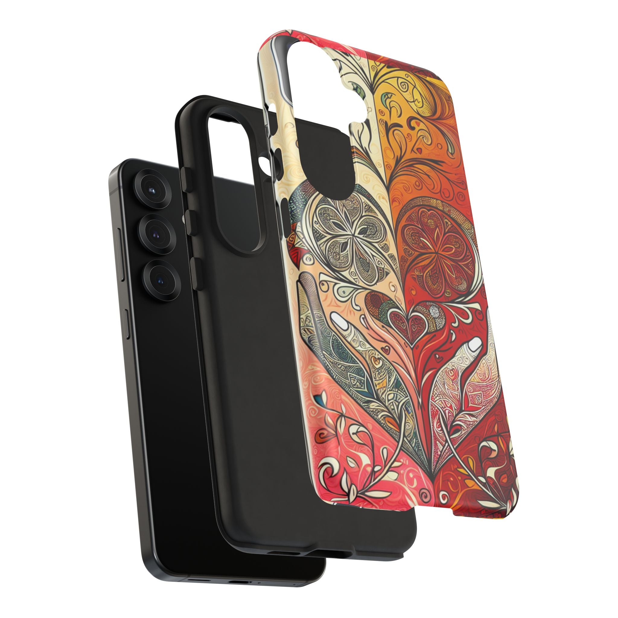 Colorful Artistic Phone Case for Tough Love, Gifts for Art Lovers, Unique Smartphone Accessories, Valentine's Day Gift
