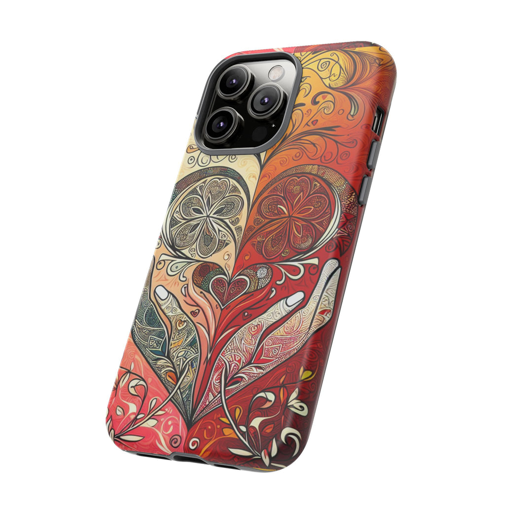 Colorful Artistic Phone Case for Tough Love, Gifts for Art Lovers, Unique Smartphone Accessories, Valentine's Day Gift