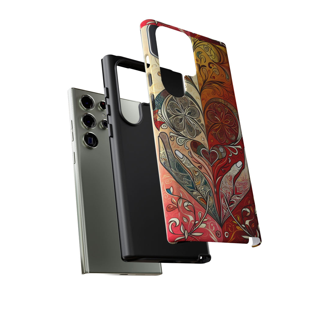 Colorful Artistic Phone Case for Tough Love, Gifts for Art Lovers, Unique Smartphone Accessories, Valentine's Day Gift