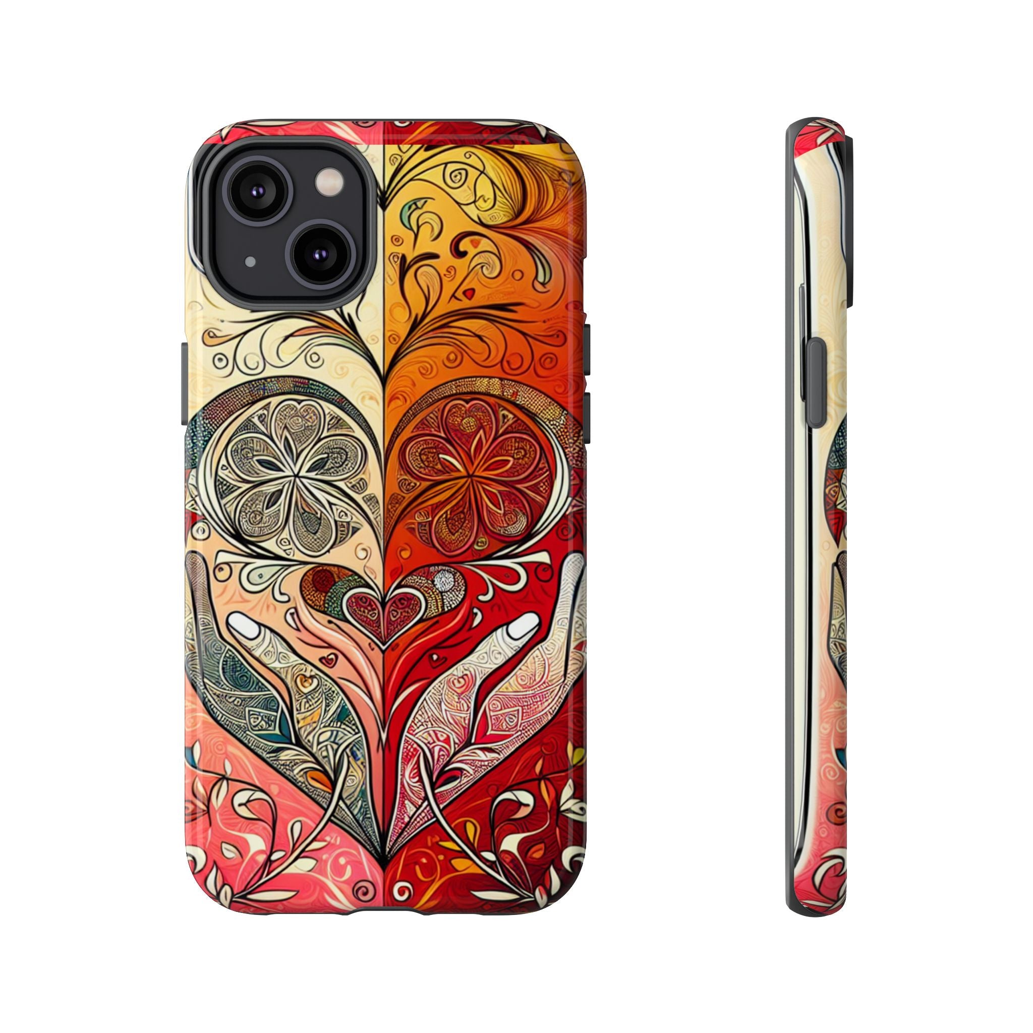 Colorful Artistic Phone Case for Tough Love, Gifts for Art Lovers, Unique Smartphone Accessories, Valentine's Day Gift