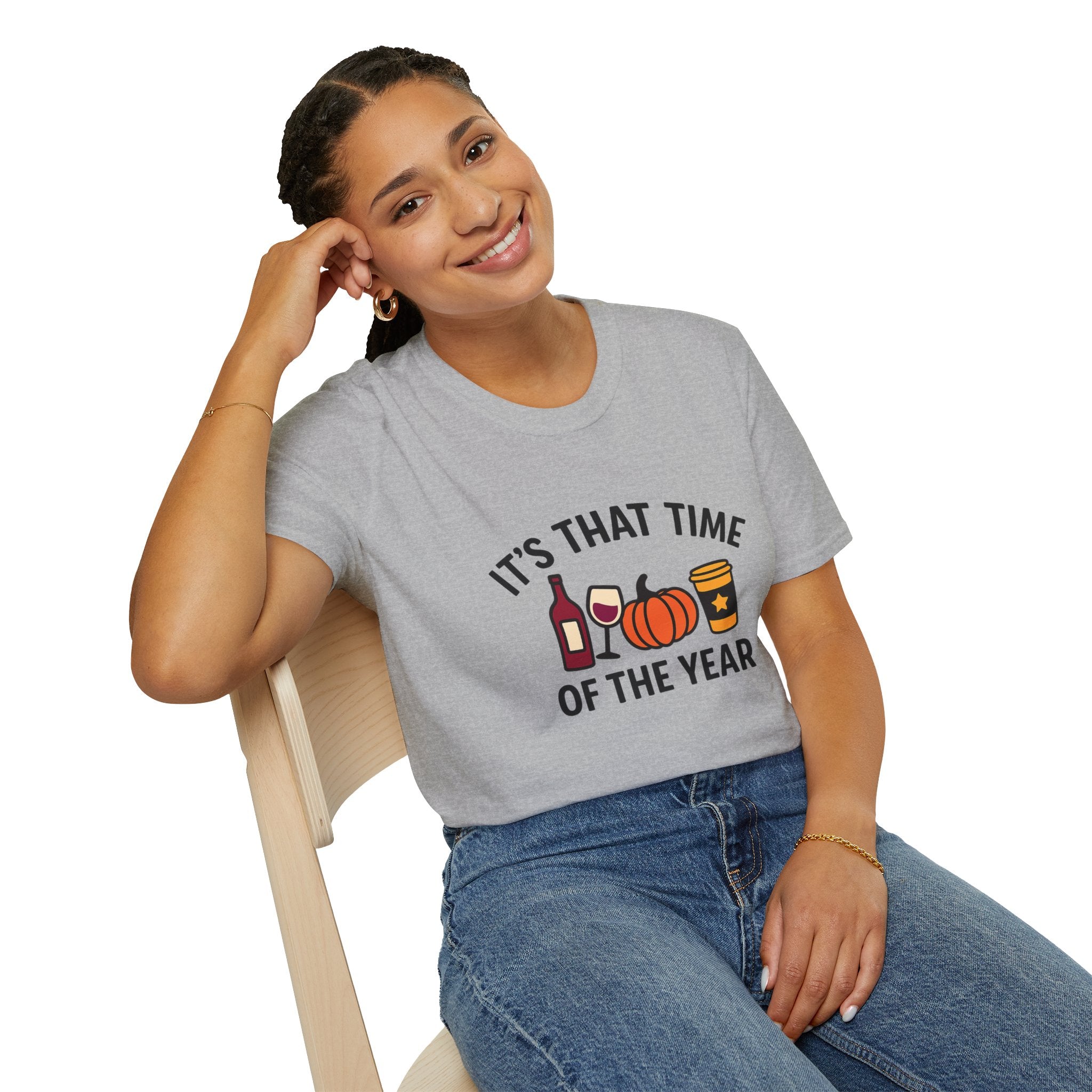 Fall Vibes Unisex T-Shirt, Cozy Autumn Tee, Halloween Shirt, Seasonal Gift, Wine Pumpkin Design