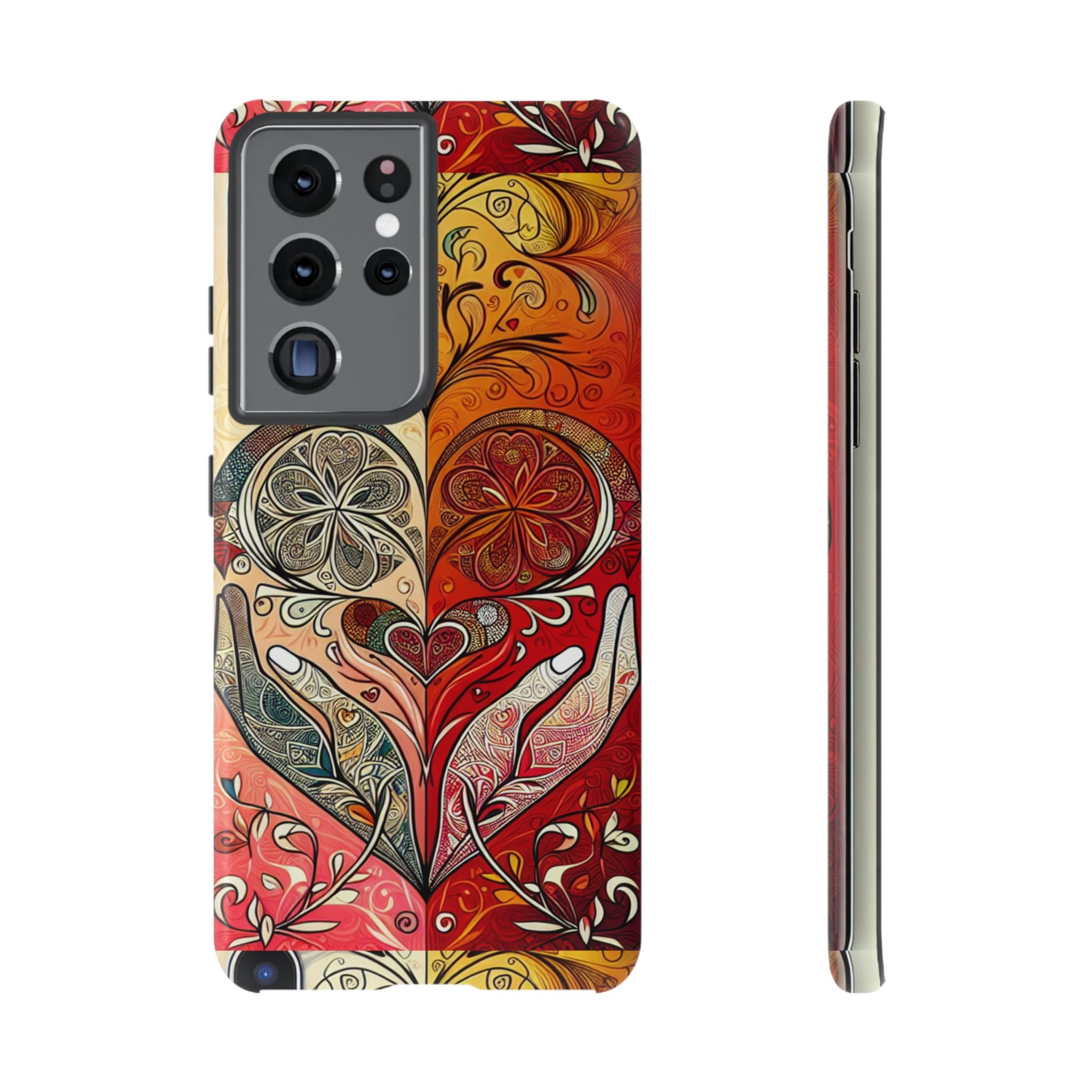 Colorful Artistic Phone Case for Tough Love, Gifts for Art Lovers, Unique Smartphone Accessories, Valentine's Day Gift