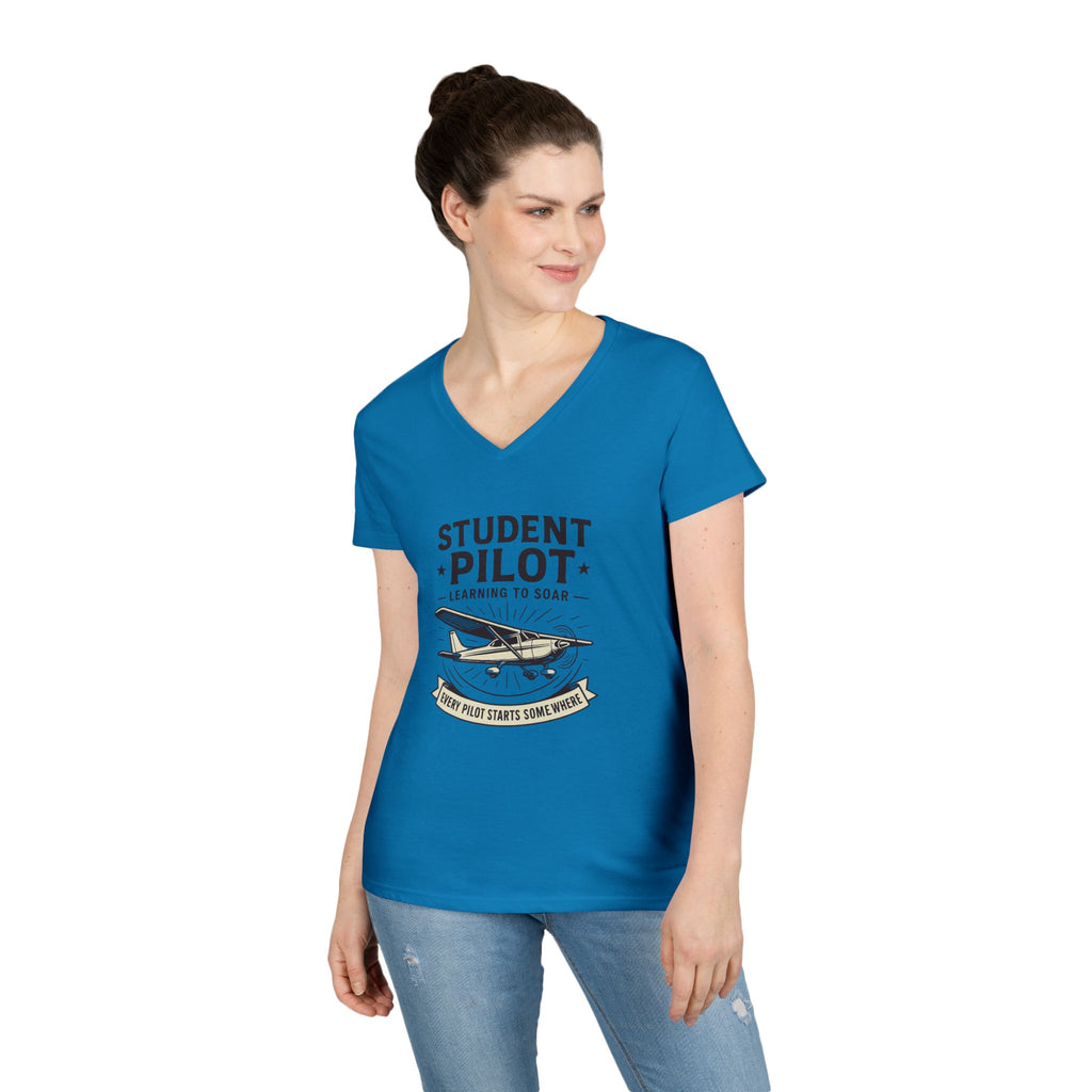 Student Pilot V-Neck T-Shirt, Gift for Aspiring Pilots, Aviation Enthusiast Tee, Airplane Lover Apparel, Flying School Shirt, Pilot [...]