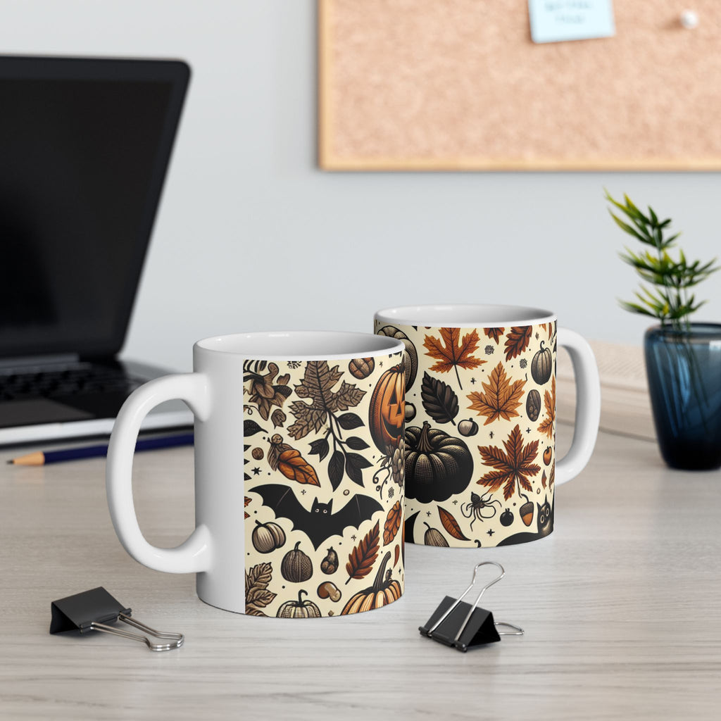 Autumn Pumpkin Ceramic Mug, Cozy Coffee Cup, Fall Decor, Halloween Vibes, Seasonal Drinkware, Gift for Pumpkin Lovers
