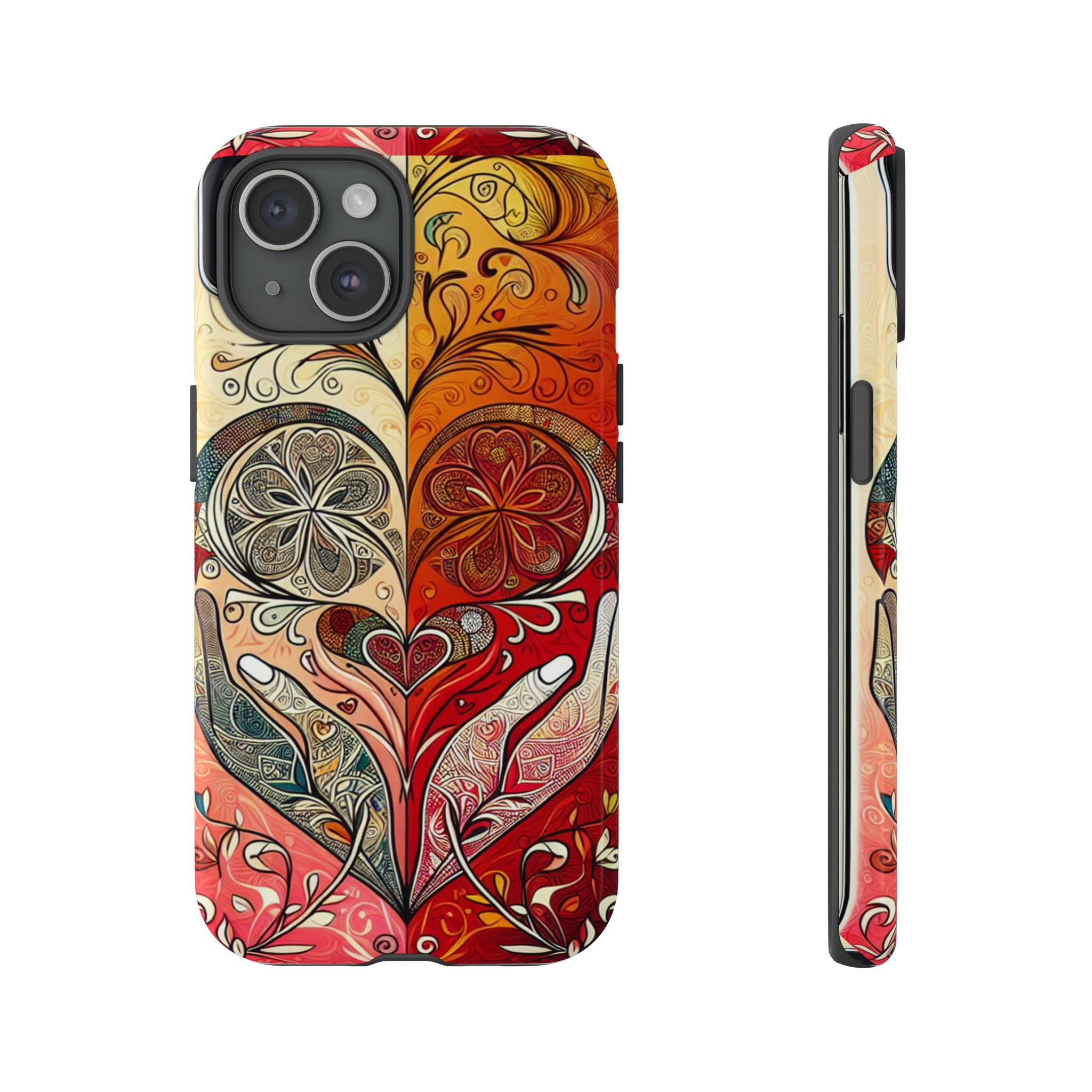 Colorful Artistic Phone Case for Tough Love, Gifts for Art Lovers, Unique Smartphone Accessories, Valentine's Day Gift