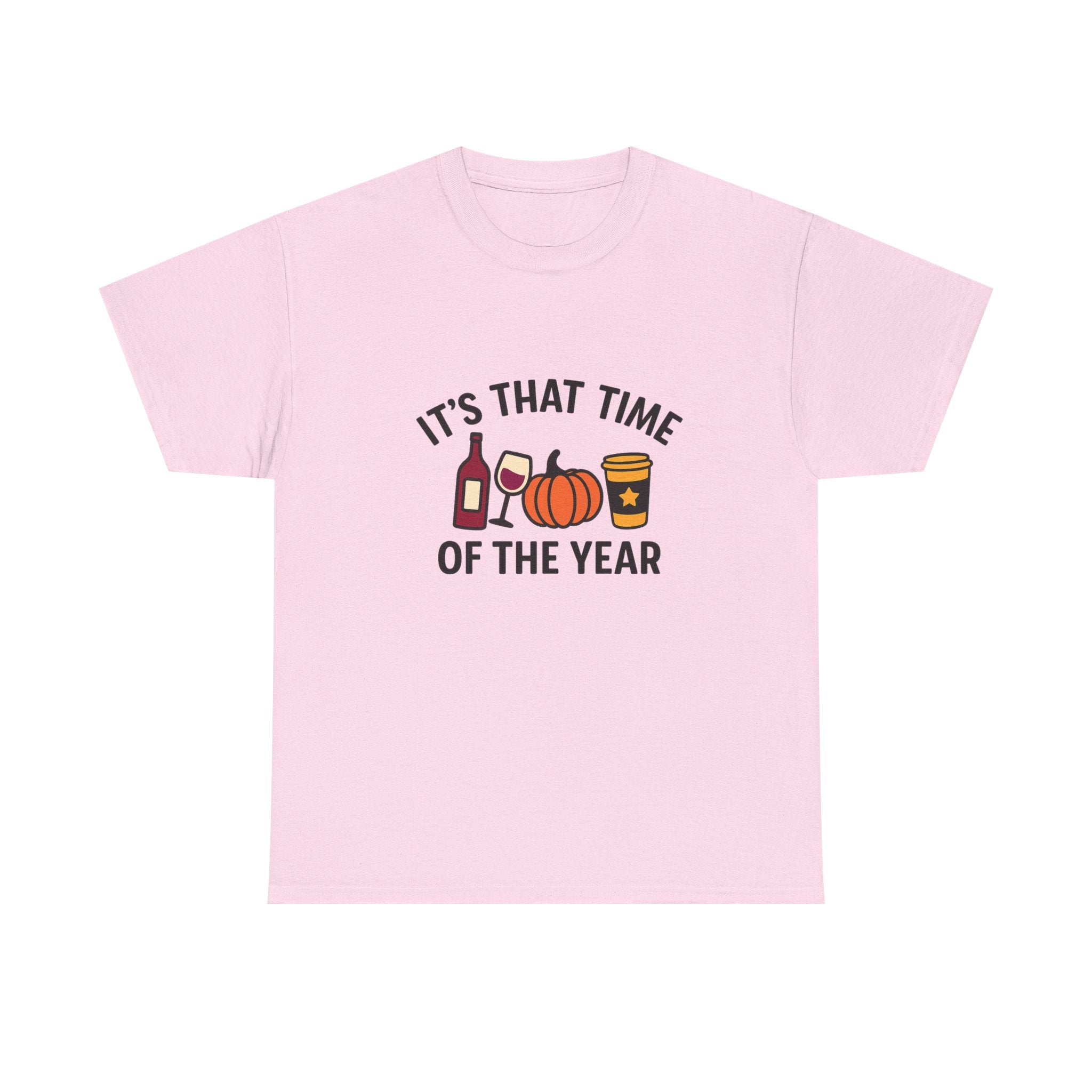Autumn Vibes Unisex Heavy Cotton Tee - Perfect for Fall Celebrations, Thanksgiving Gatherings, Cozy Nights, Halloween Fun, and Wine Lovers!