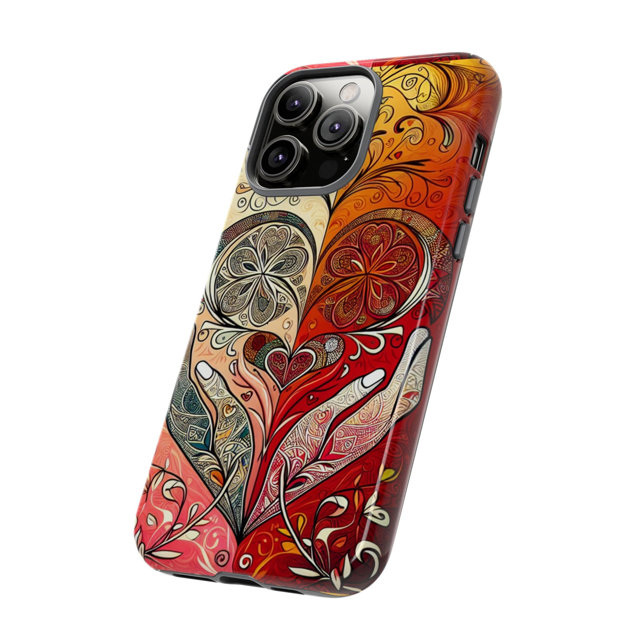Colorful Artistic Phone Case for Tough Love, Gifts for Art Lovers, Unique Smartphone Accessories, Valentine's Day Gift