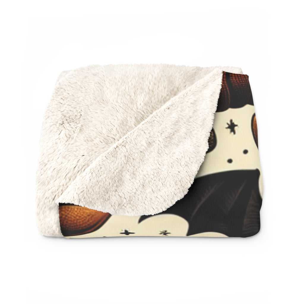 Halloween Sherpa Fleece Blanket, Cozy Blankets for Fall, Pumpkin Decor, Autumn Gifts, Spooky Season Throws