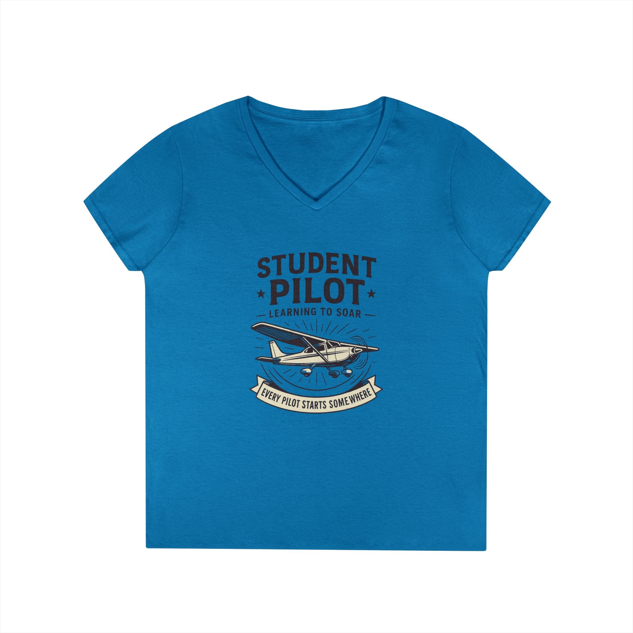 Student Pilot V-Neck T-Shirt, Gift for Aspiring Pilots, Aviation Enthusiast Tee, Airplane Lover Apparel, Flying School Shirt, Pilot [...]