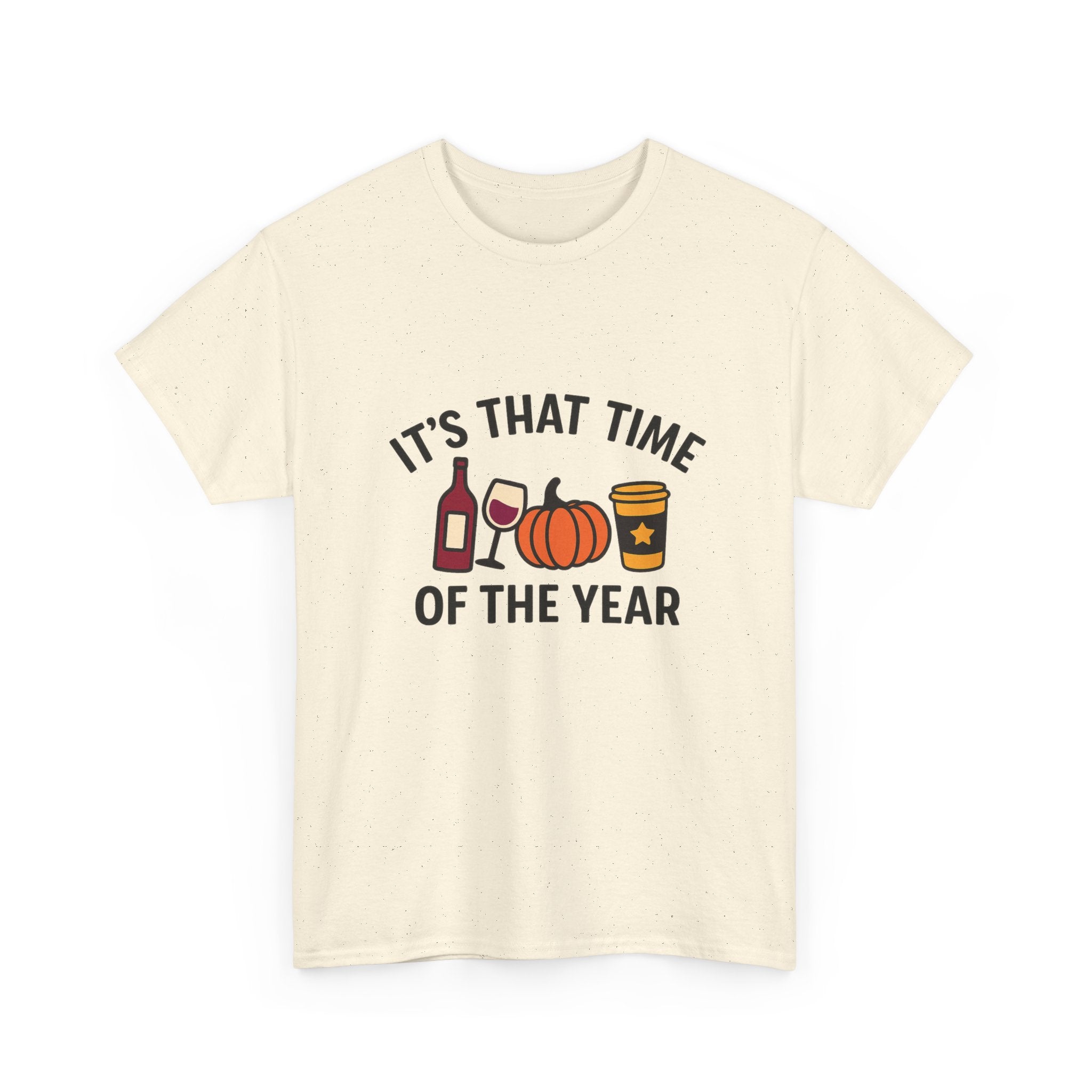 Autumn Vibes Unisex Heavy Cotton Tee - Perfect for Fall Celebrations, Thanksgiving Gatherings, Cozy Nights, Halloween Fun, and Wine Lovers!