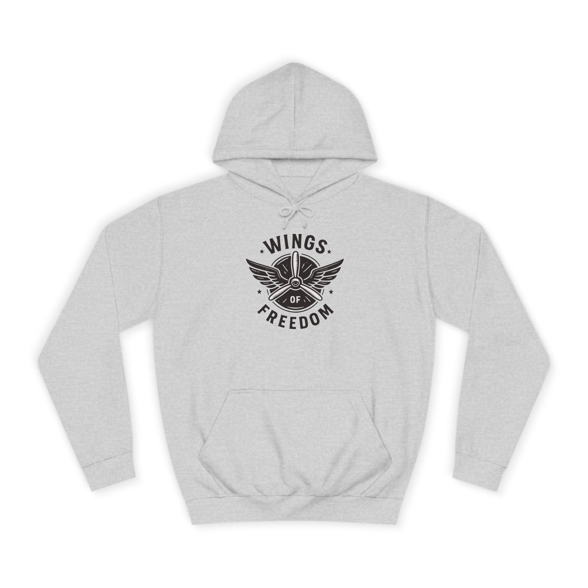 Wings of Freedom Unisex College Hoodie, Cozy Hoodie, College Apparel, Gift for Students, Casual Wear