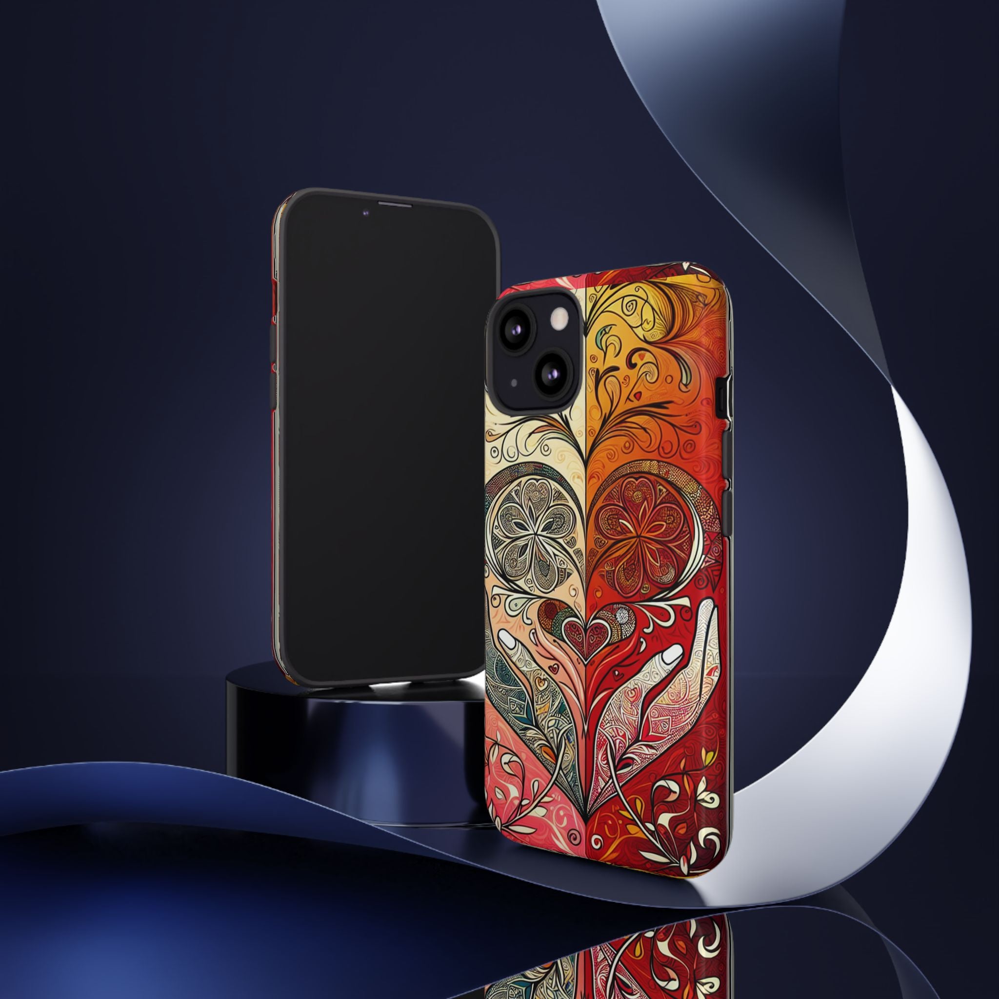 Colorful Artistic Phone Case for Tough Love, Gifts for Art Lovers, Unique Smartphone Accessories, Valentine's Day Gift