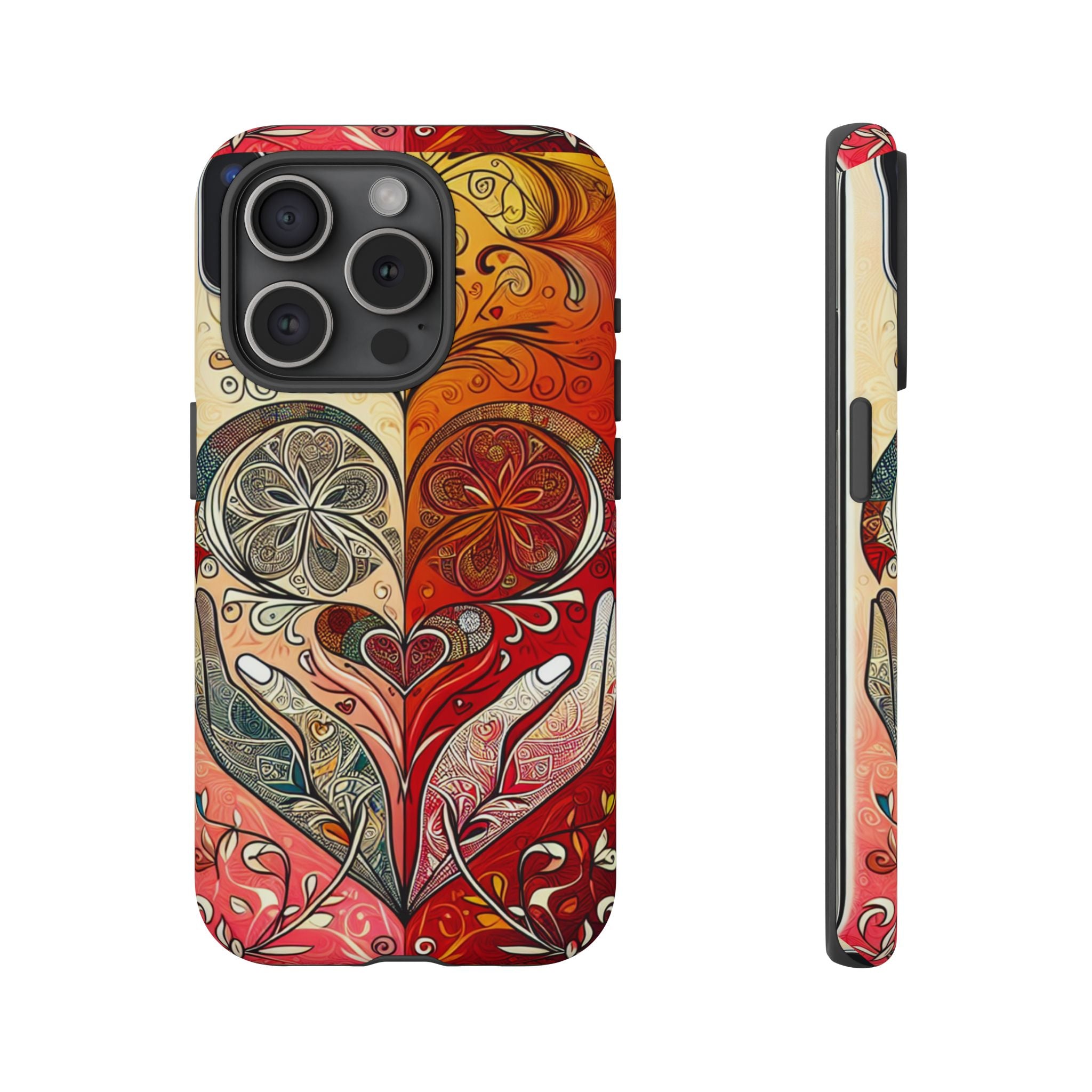 Colorful Artistic Phone Case for Tough Love, Gifts for Art Lovers, Unique Smartphone Accessories, Valentine's Day Gift