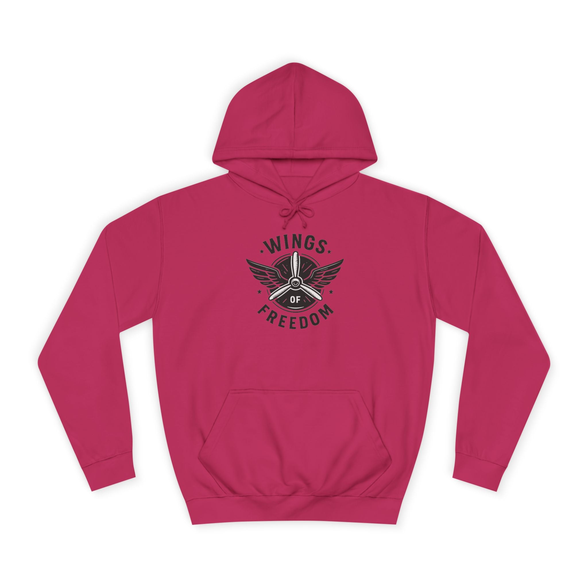 Wings of Freedom Unisex College Hoodie, Cozy Hoodie, College Apparel, Gift for Students, Casual Wear