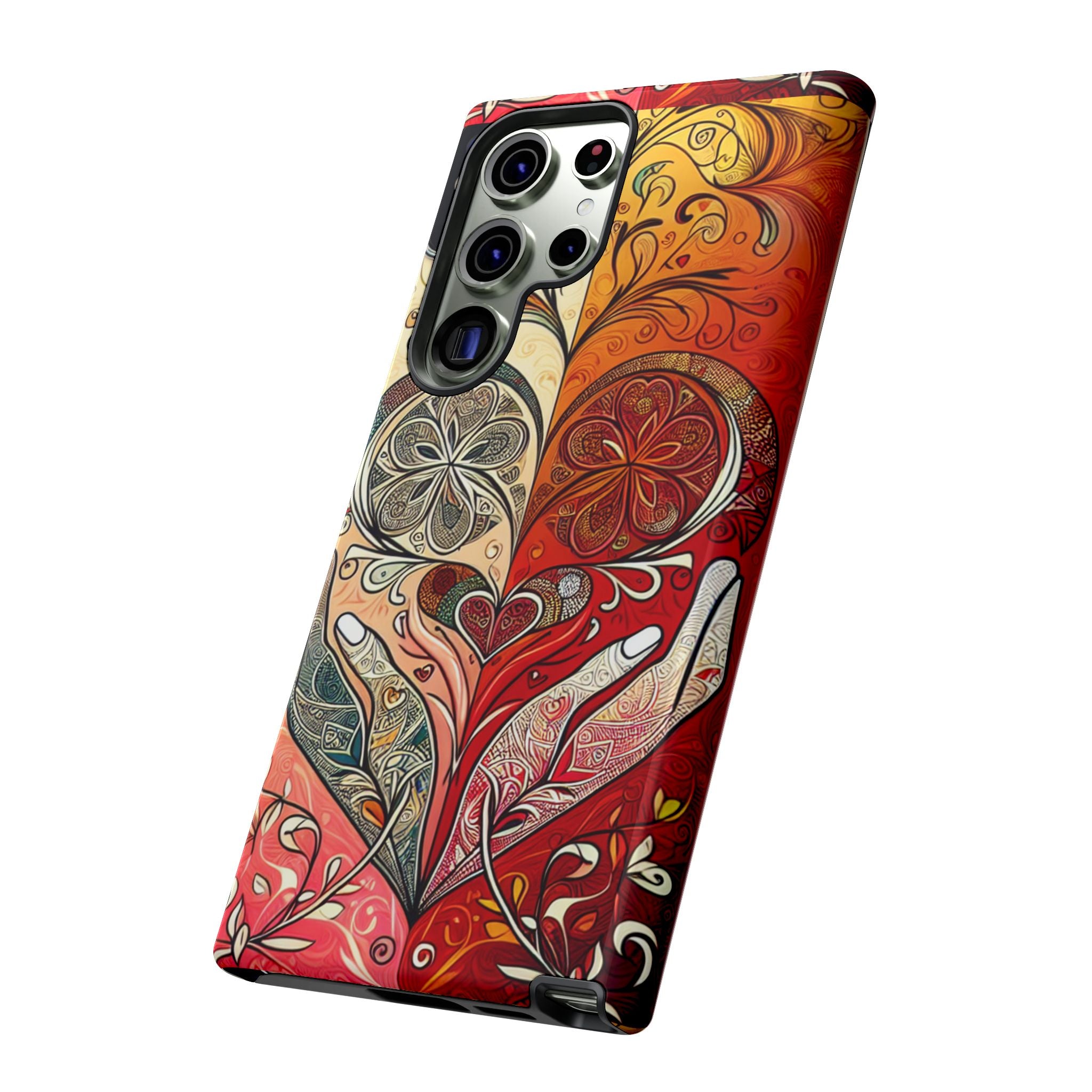 Colorful Artistic Phone Case for Tough Love, Gifts for Art Lovers, Unique Smartphone Accessories, Valentine's Day Gift