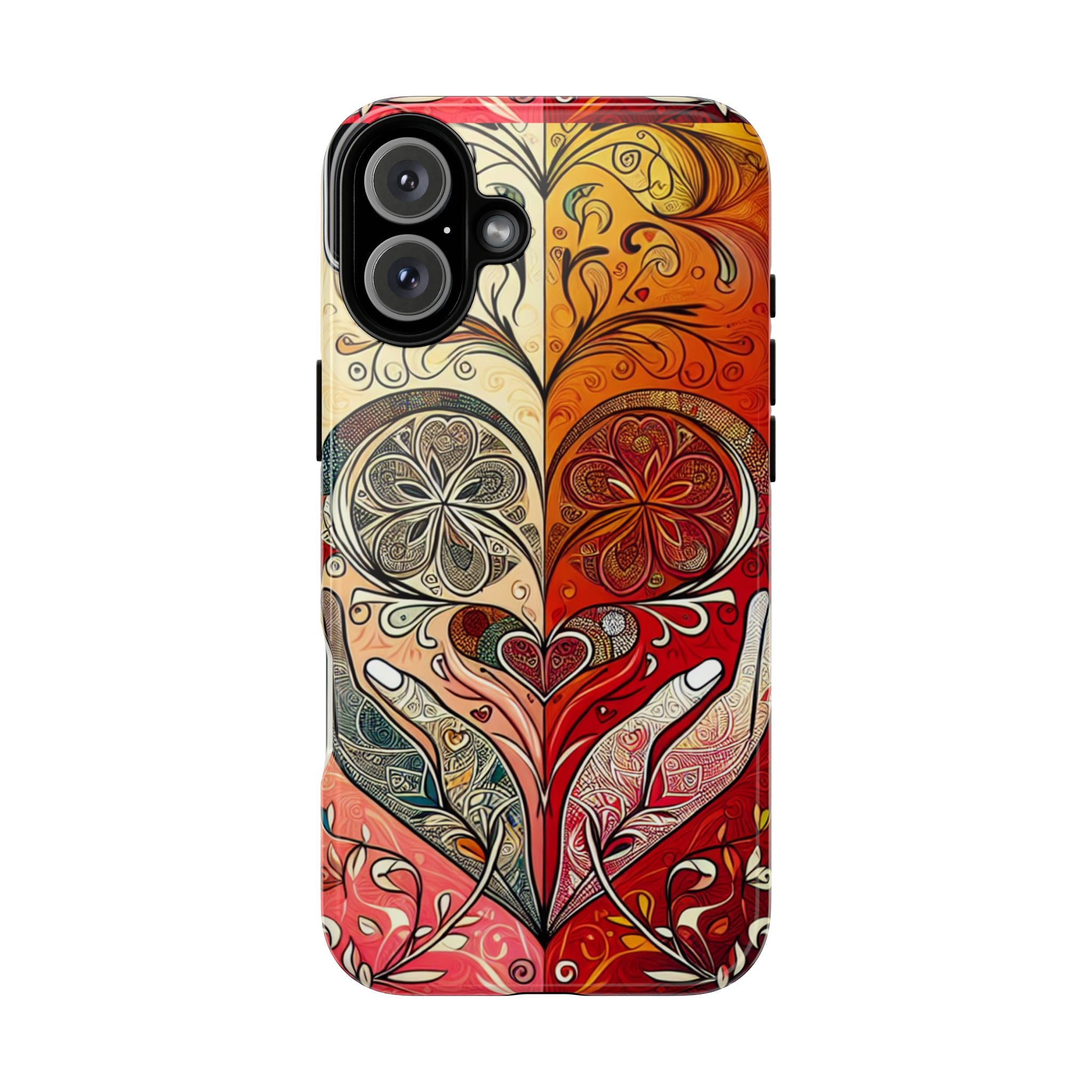 Colorful Artistic Phone Case for Tough Love, Gifts for Art Lovers, Unique Smartphone Accessories, Valentine's Day Gift
