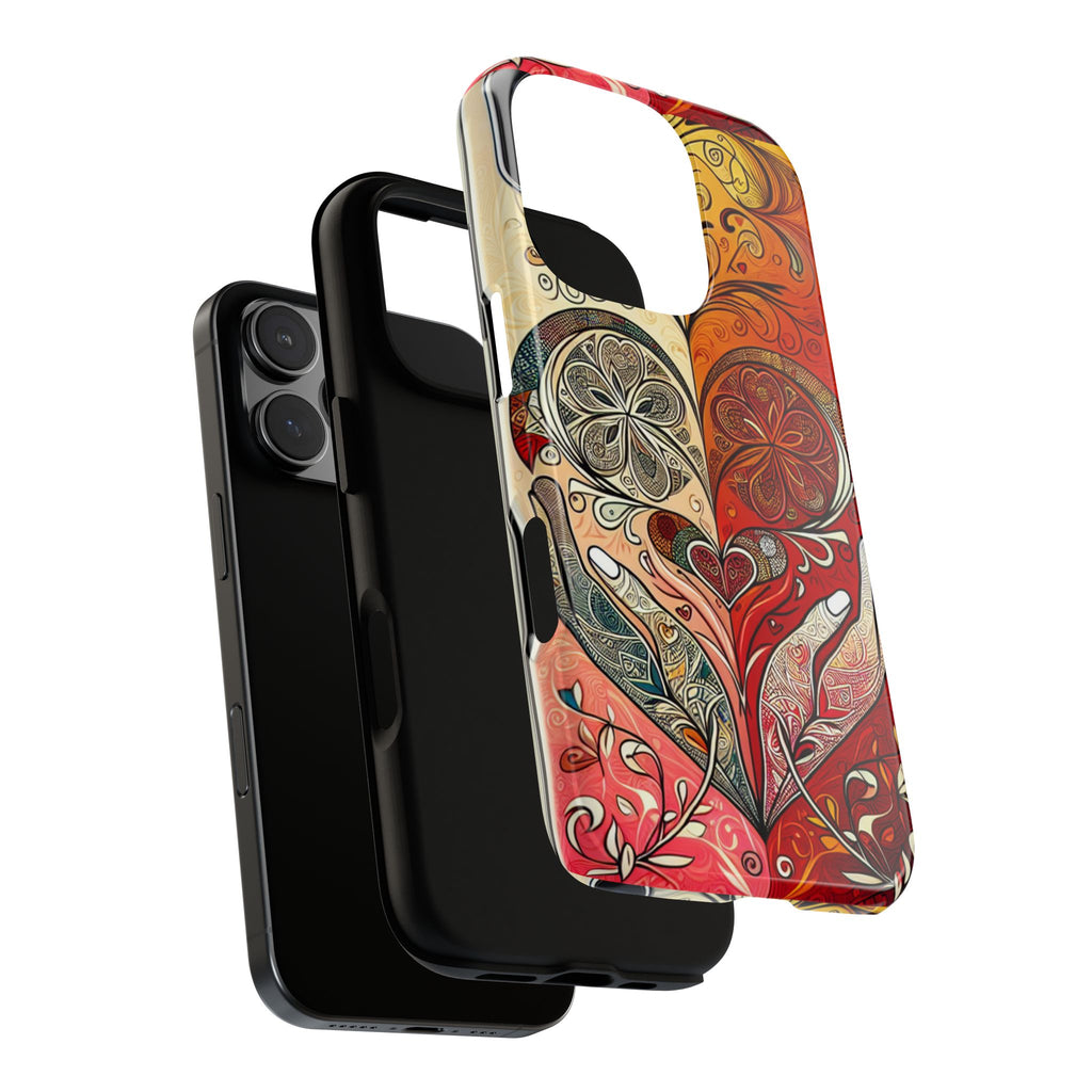 Colorful Artistic Phone Case for Tough Love, Gifts for Art Lovers, Unique Smartphone Accessories, Valentine's Day Gift