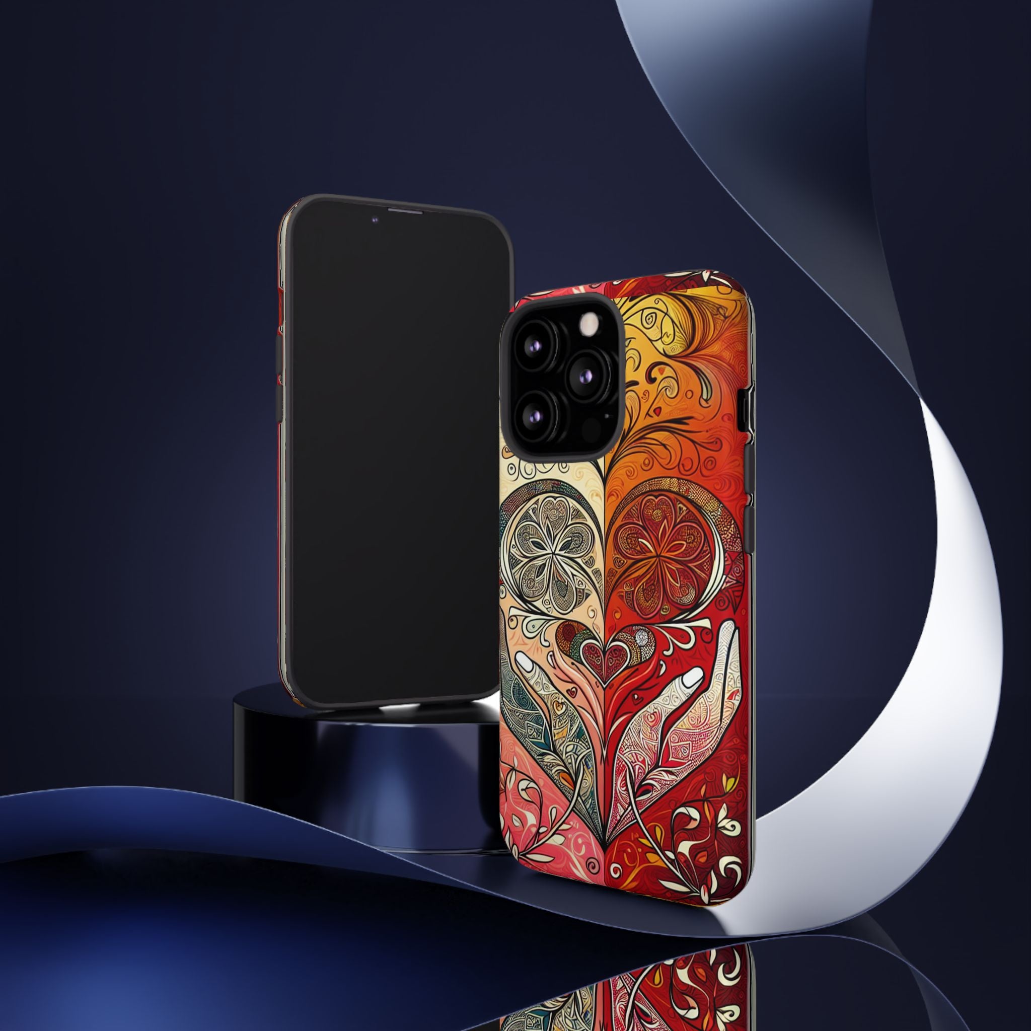 Colorful Artistic Phone Case for Tough Love, Gifts for Art Lovers, Unique Smartphone Accessories, Valentine's Day Gift