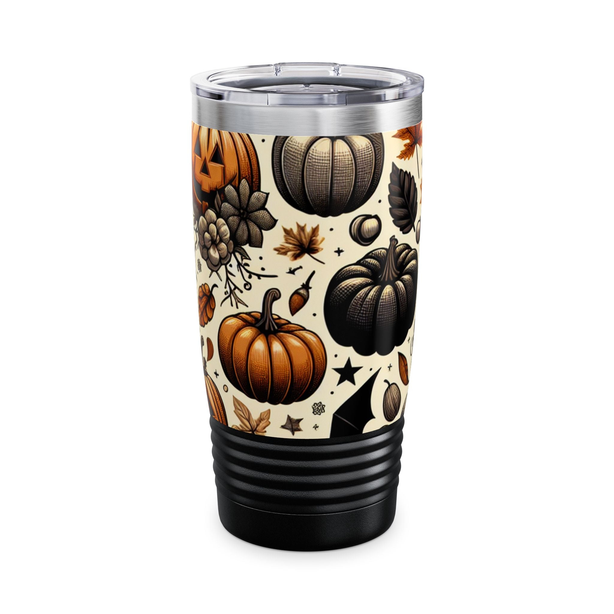 Autumn Harvest Tumbler, Seasonal Travel Mug for Fall, Perfect for Halloween Parties, Pumpkin Decor, Eco-Friendly Beverage Holder