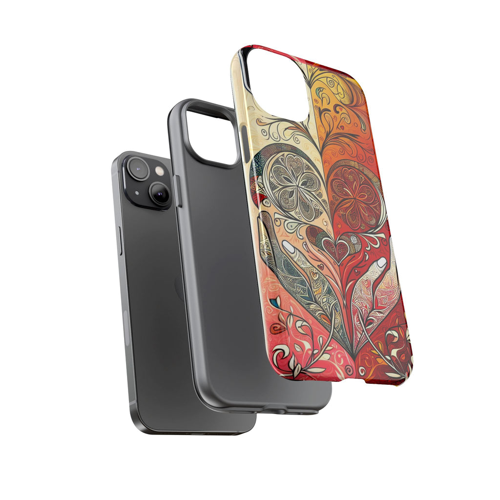 Colorful Artistic Phone Case for Tough Love, Gifts for Art Lovers, Unique Smartphone Accessories, Valentine's Day Gift