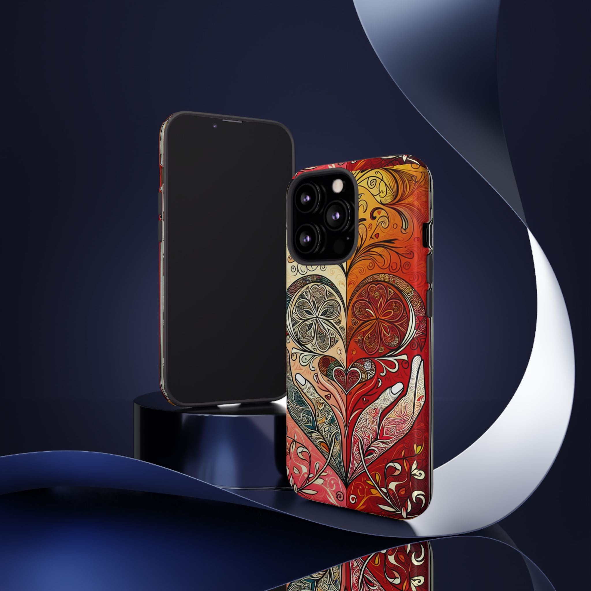 Colorful Artistic Phone Case for Tough Love, Gifts for Art Lovers, Unique Smartphone Accessories, Valentine's Day Gift
