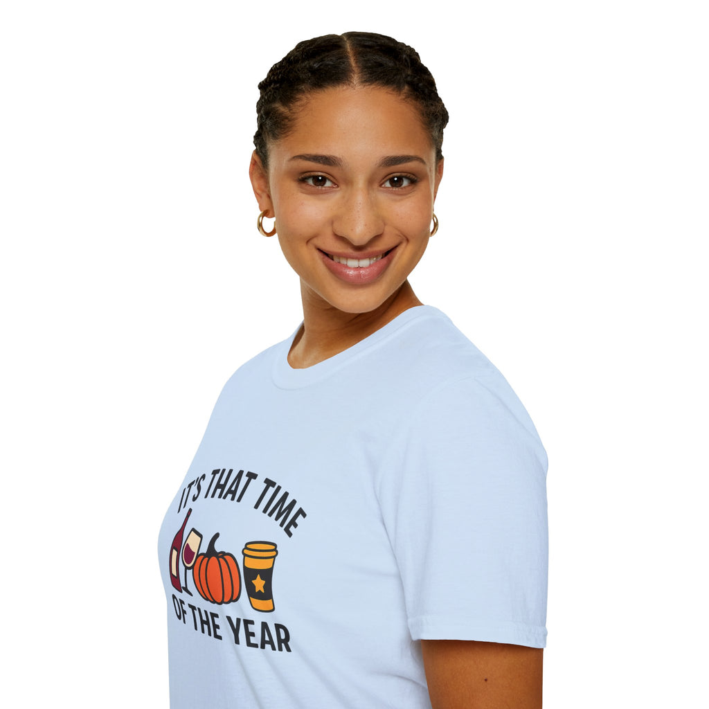Copy of Fall Vibes Unisex T-Shirt, Cozy Autumn Tee, Halloween Shirt, Seasonal Gift, Wine Pumpkin Design