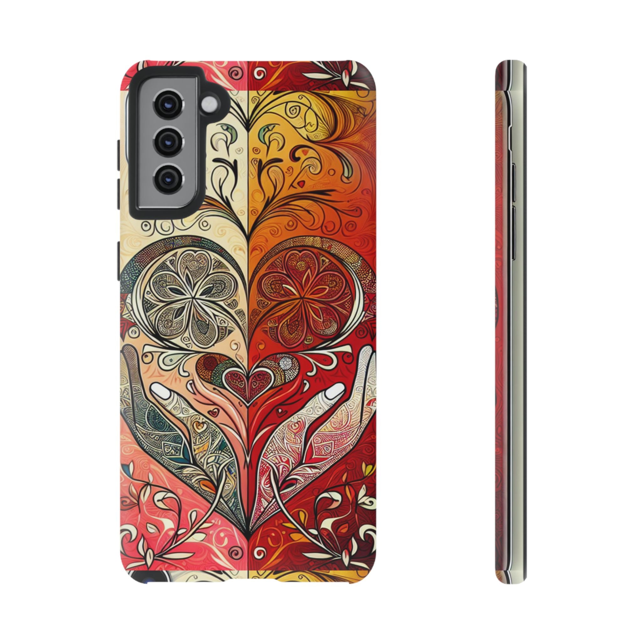 Colorful Artistic Phone Case for Tough Love, Gifts for Art Lovers, Unique Smartphone Accessories, Valentine's Day Gift